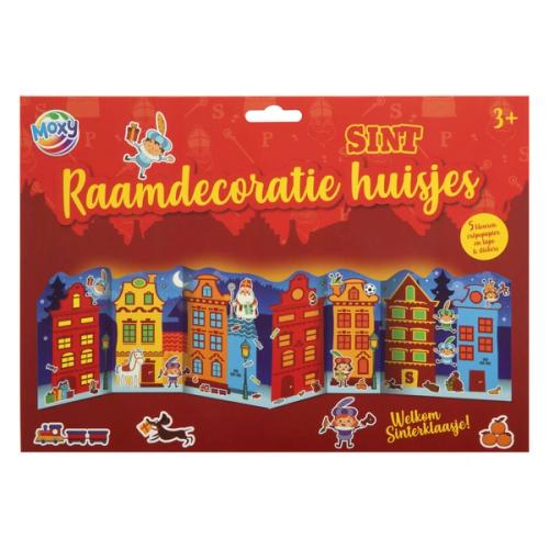 Sint raamdecoratie huisjes, 55×15 cm