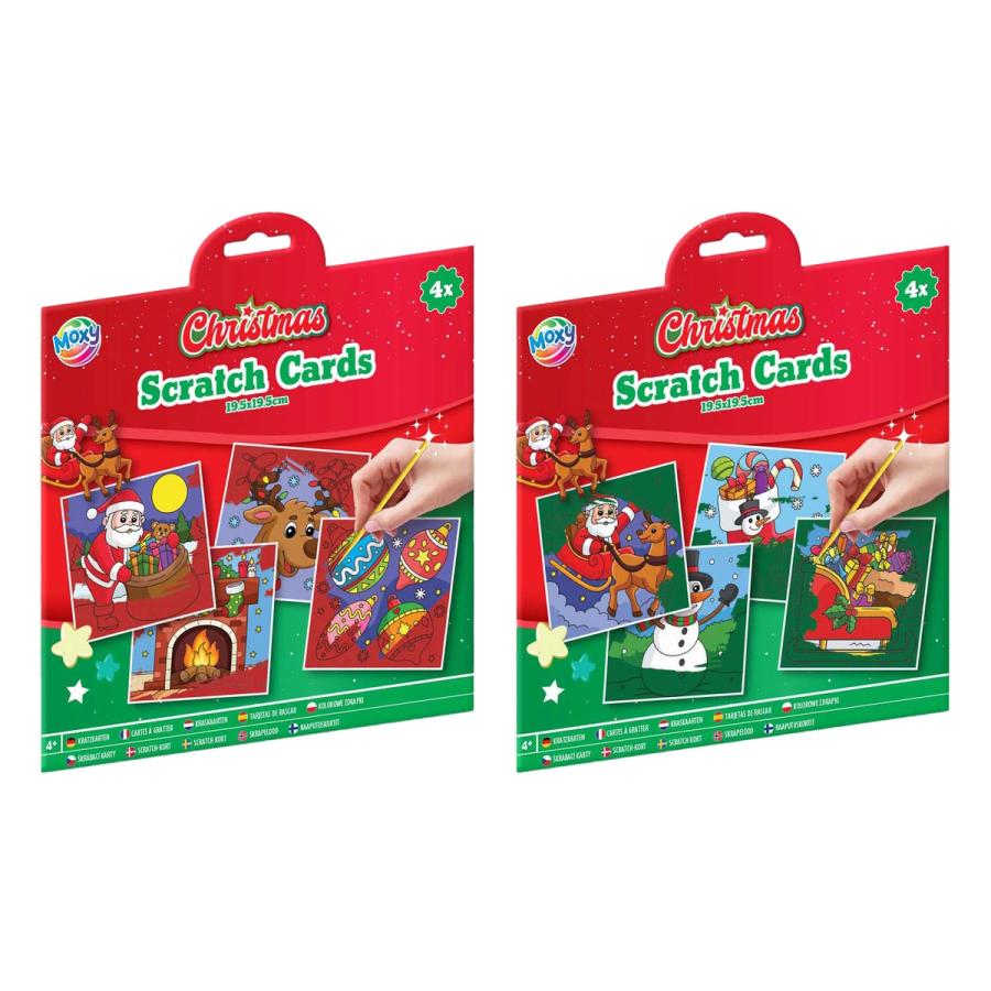 XMAS 4 Scratch Cards & scratch pen