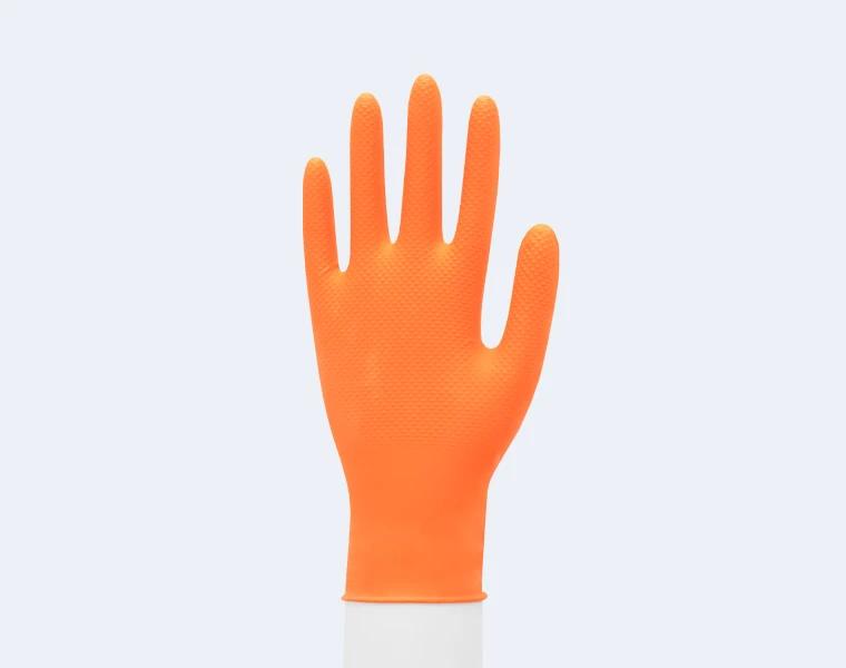Diamond Textured Nitrile Gloves Product Display