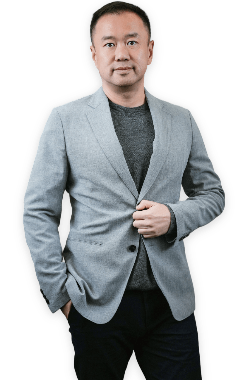 Portrait of the INTCO Medical chairman in a grey blazer