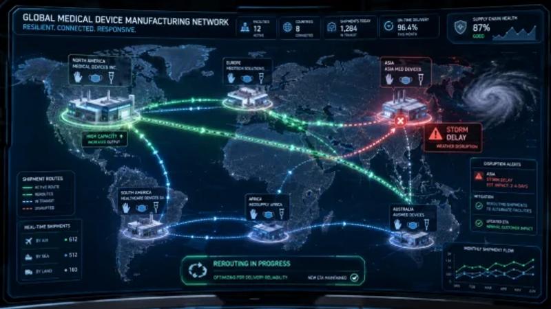 Fabricant médical mondial  : comment les sites multi-bases réduisent les risques d’approvisionnement