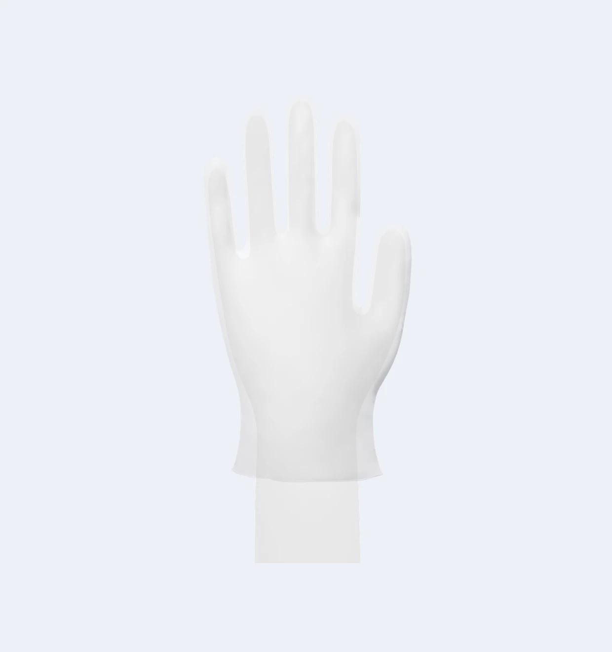 Gants d’examen jetables en vinyle à manchette large
