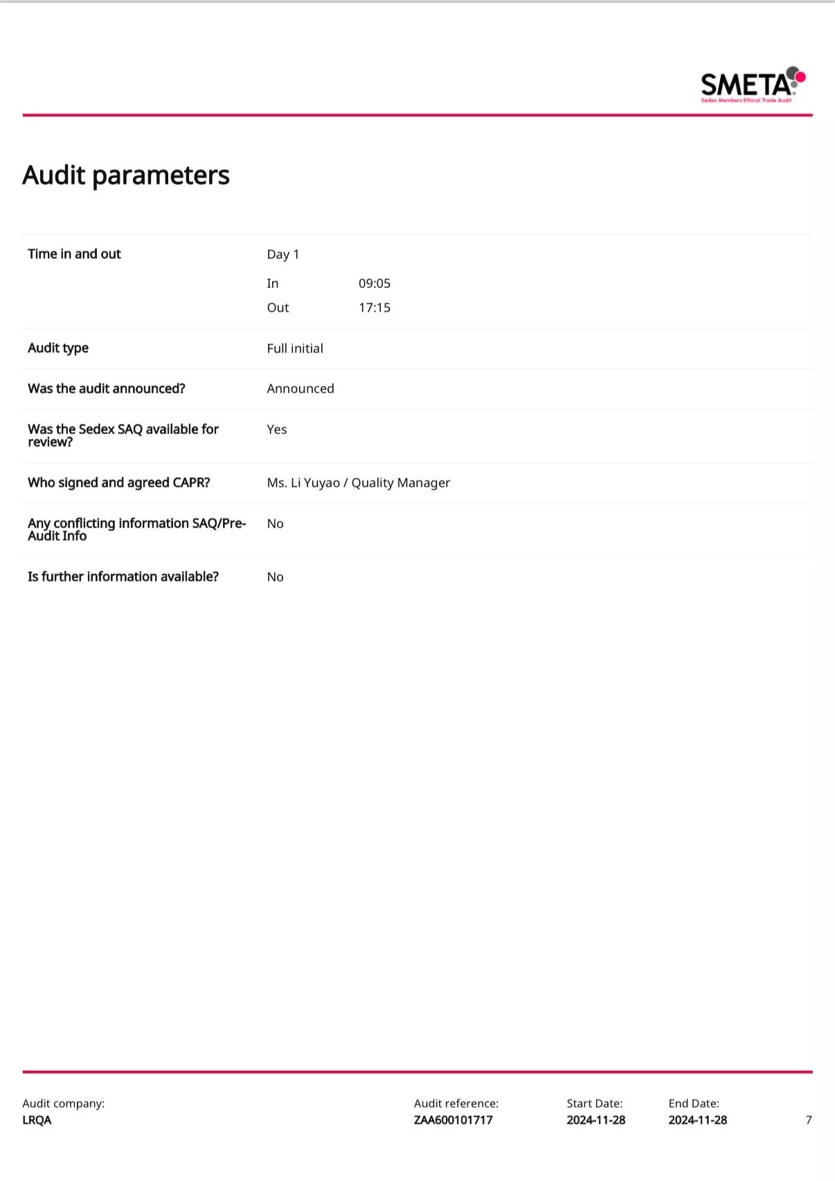 Shandong INTCO Medical Technology Co., Ltd. تقرير تدقيق Sedex (SMETA_ZAA600101717) (2)