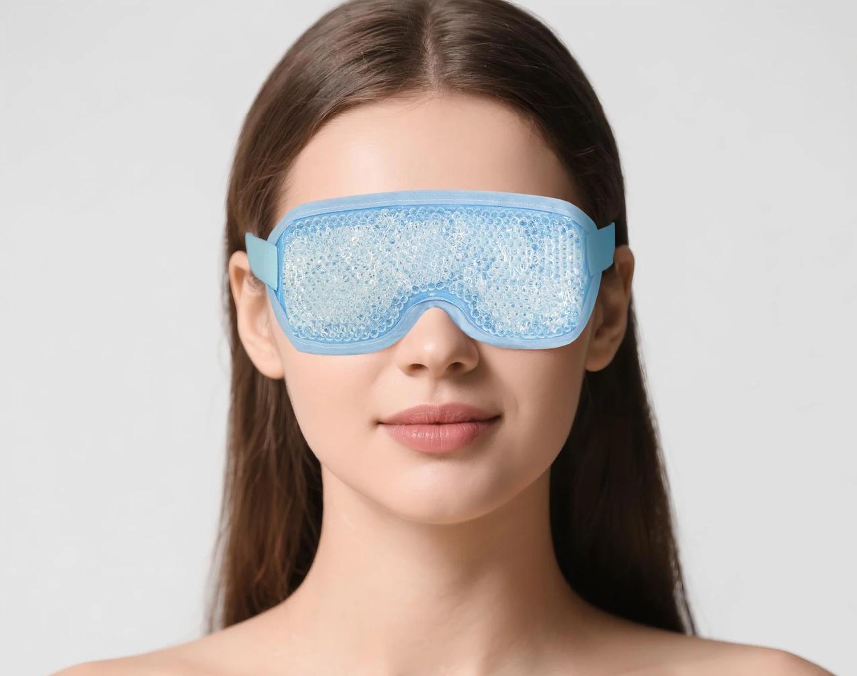 Masque pour les yeux en perles de gel pour spa froid et chaud