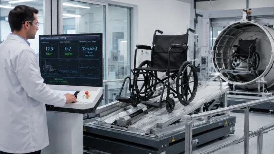 Stabilité du fauteuil roulant et tests de performances ISO 7176