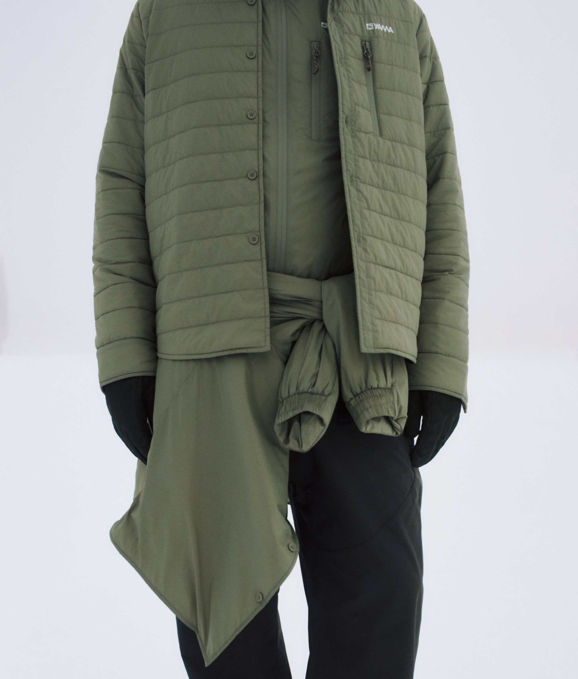 Yama Ember Puffer Shirt Moss Green