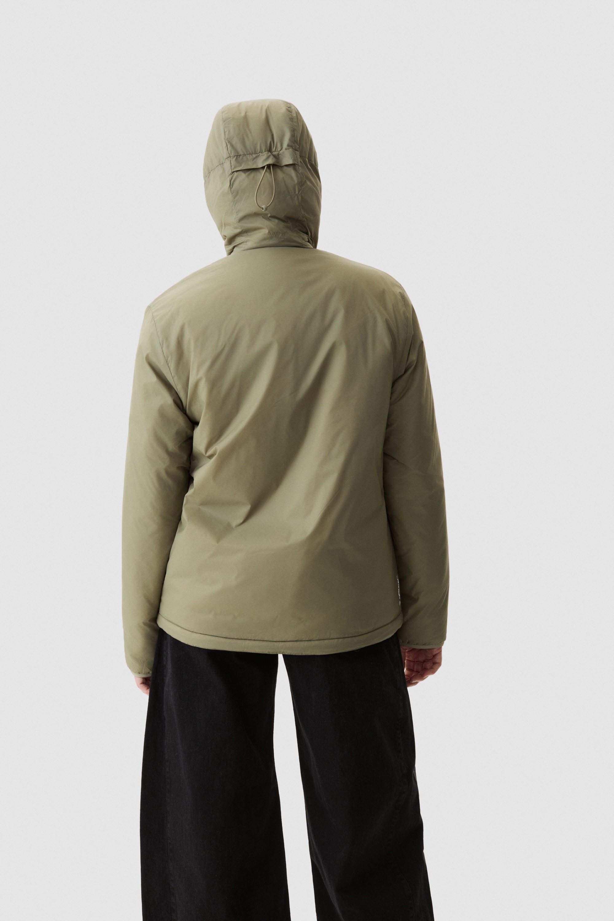 Model wearing Yama Kinetic Trek Jacket Moss Green