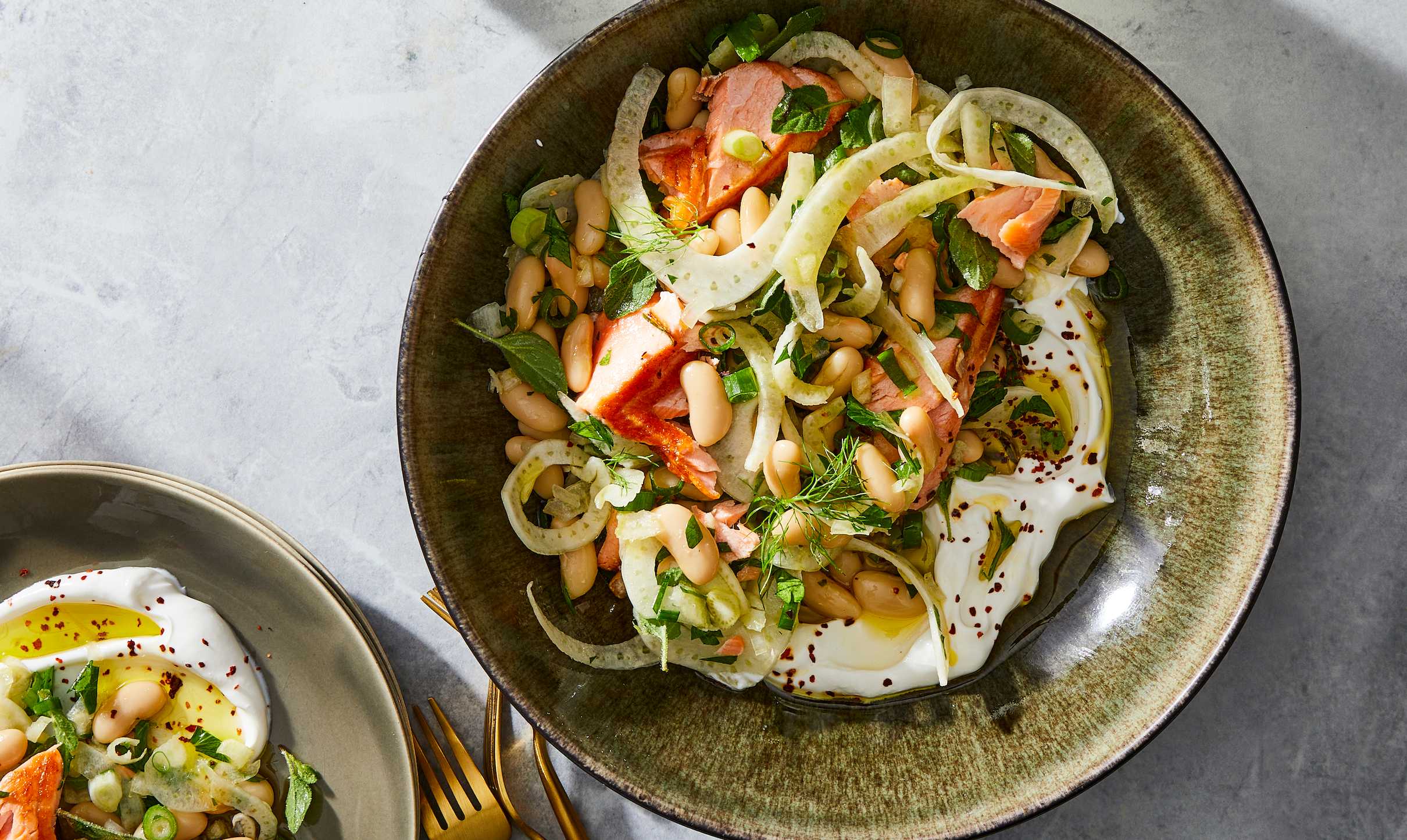 Salmon, White Bean, and Fennel Salad