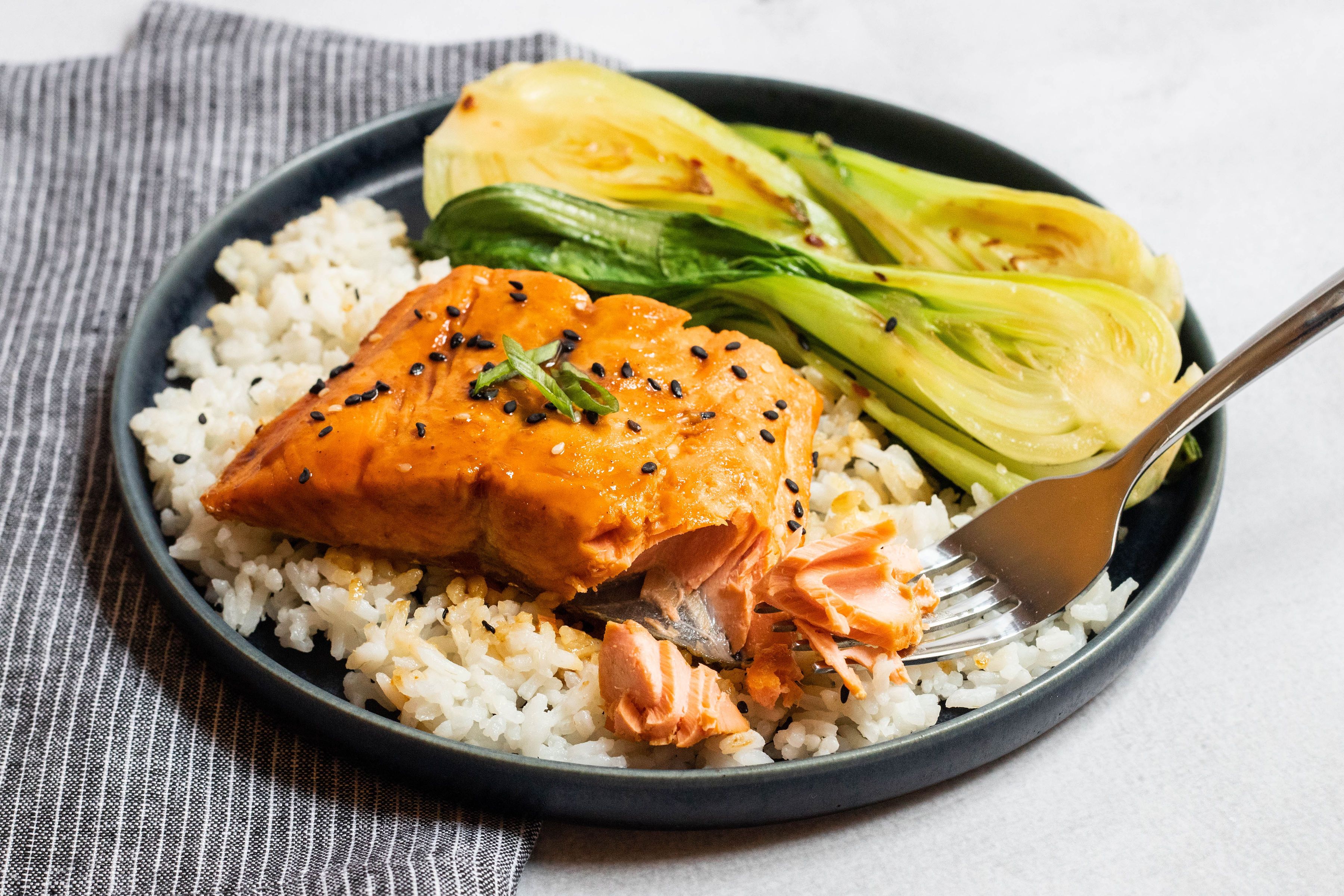 HoisinGlazed Coho Salmon with Bok Choy