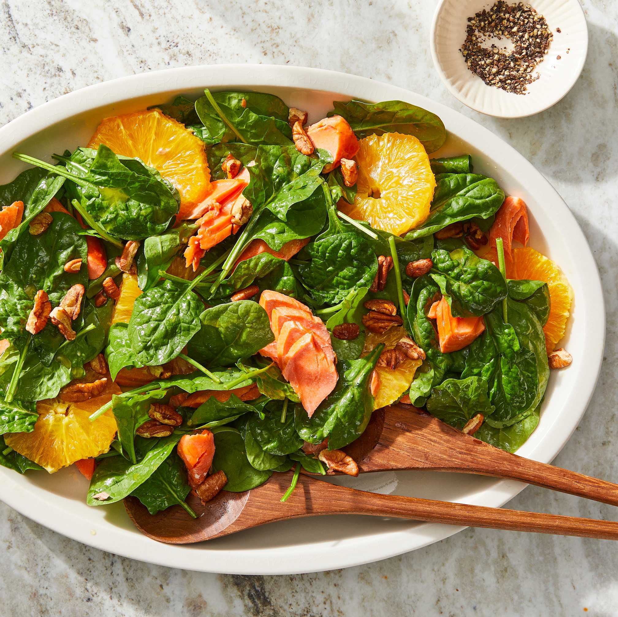Honey-Glazed Salmon Spinach Salad
