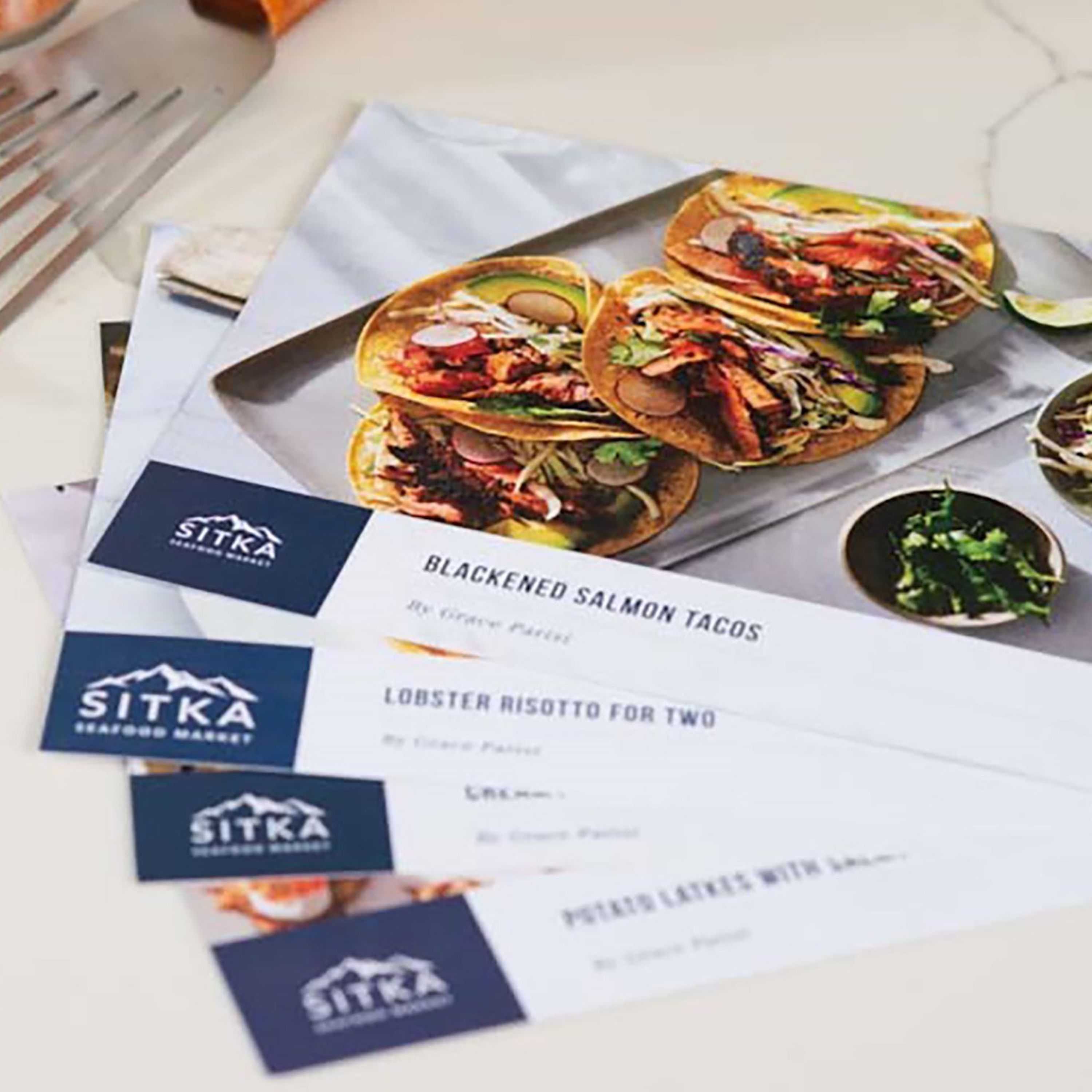 Sitka Seafood Market Recipe Cards – Full Bleed Hero