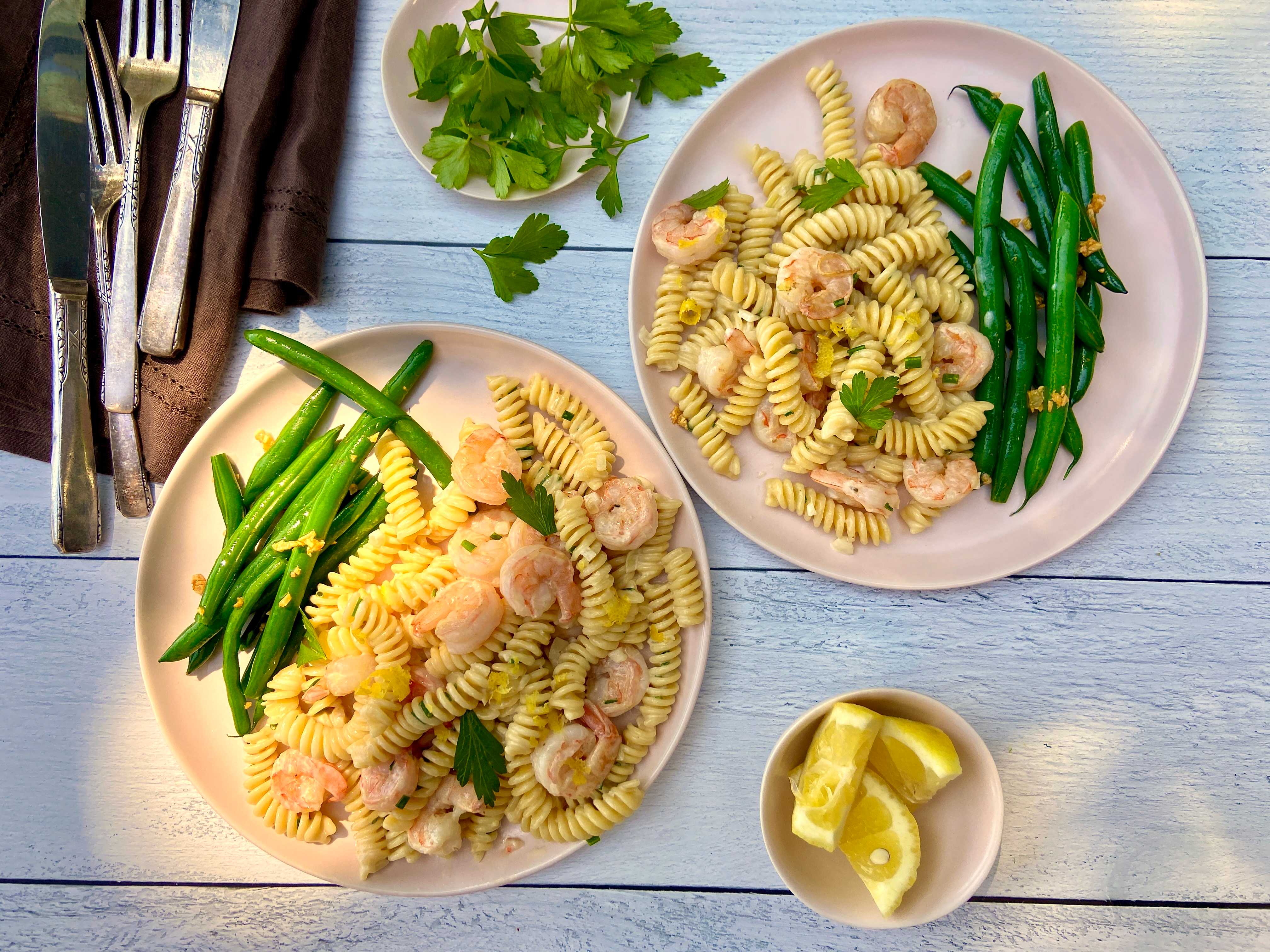 Lemon-Cream Shrimp Pasta recipe by Grace Parisi