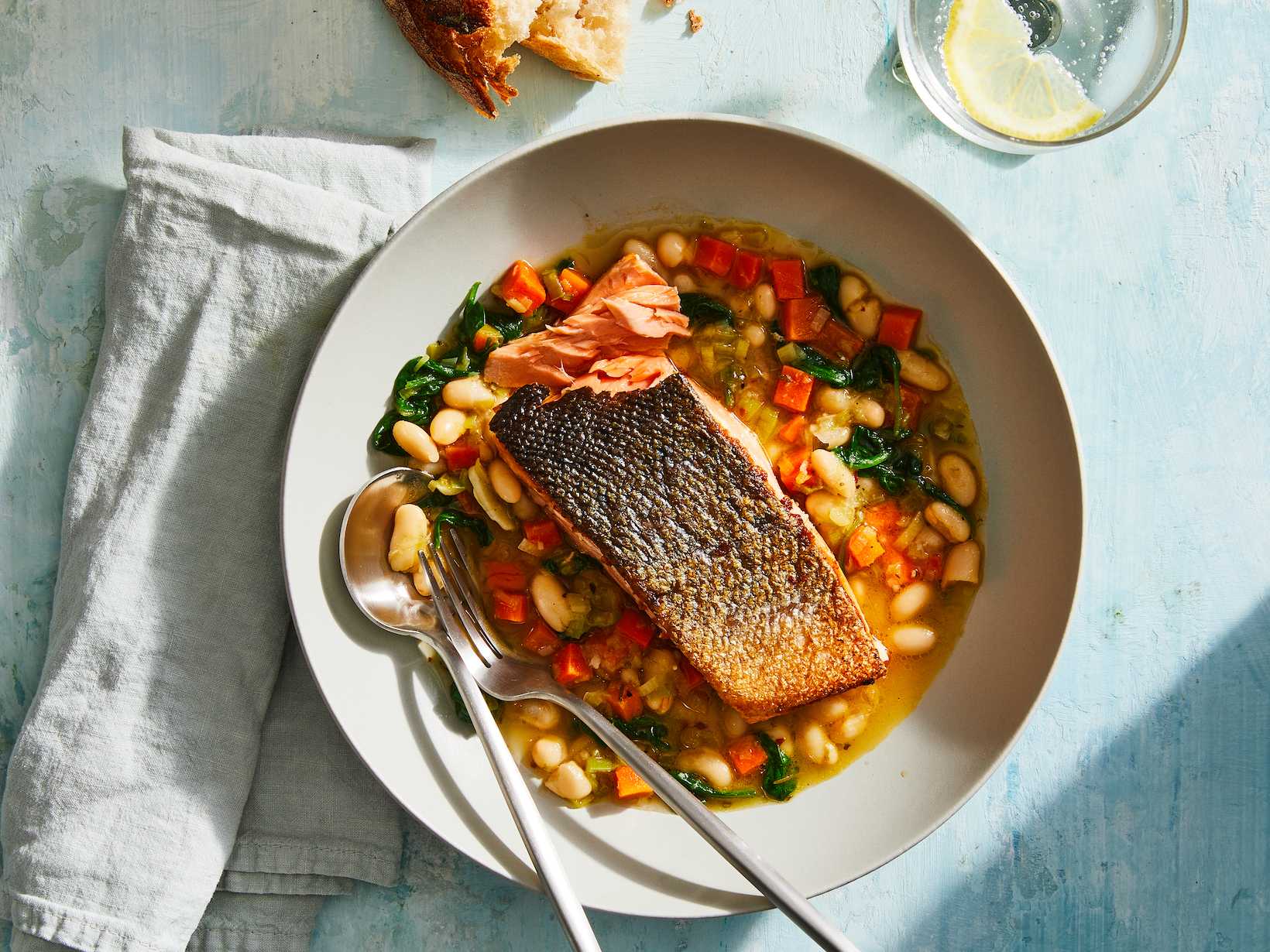 Premium Subscription - Seared Salmon with Brothy Beans