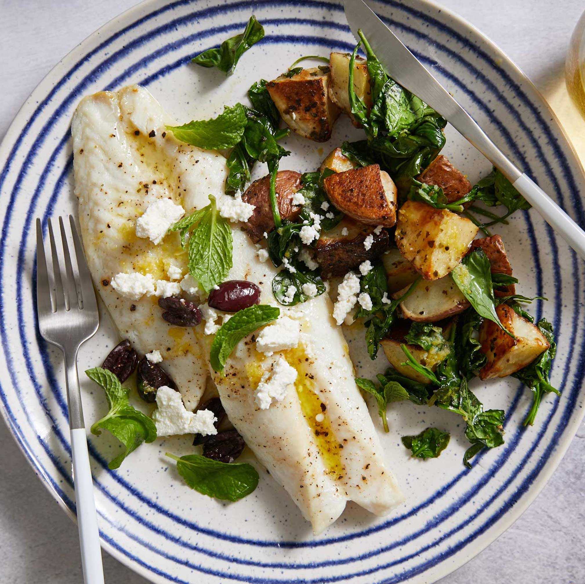Rockfish with Potatoes and Mint 