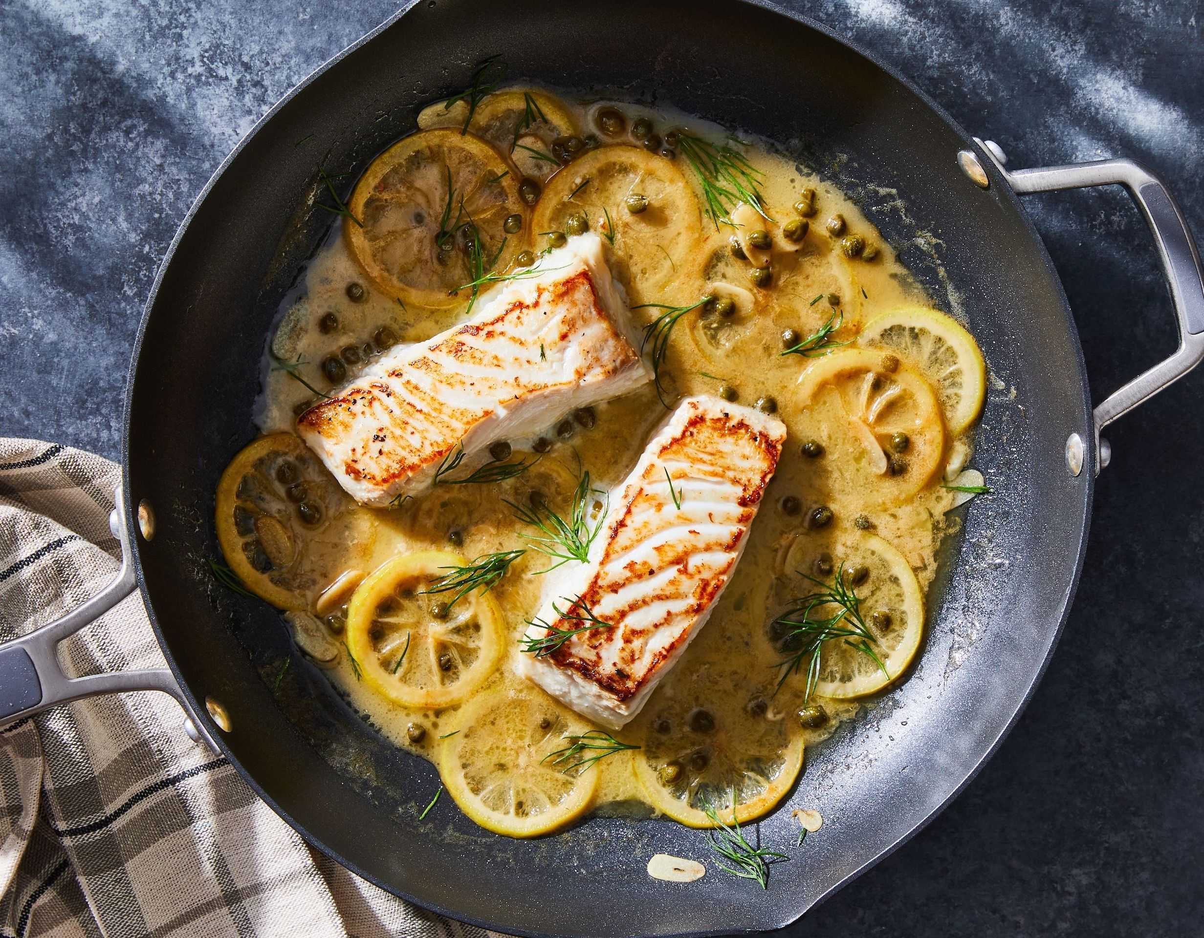 Premium Subscription - Seared Halibut with Lemon and Herbs