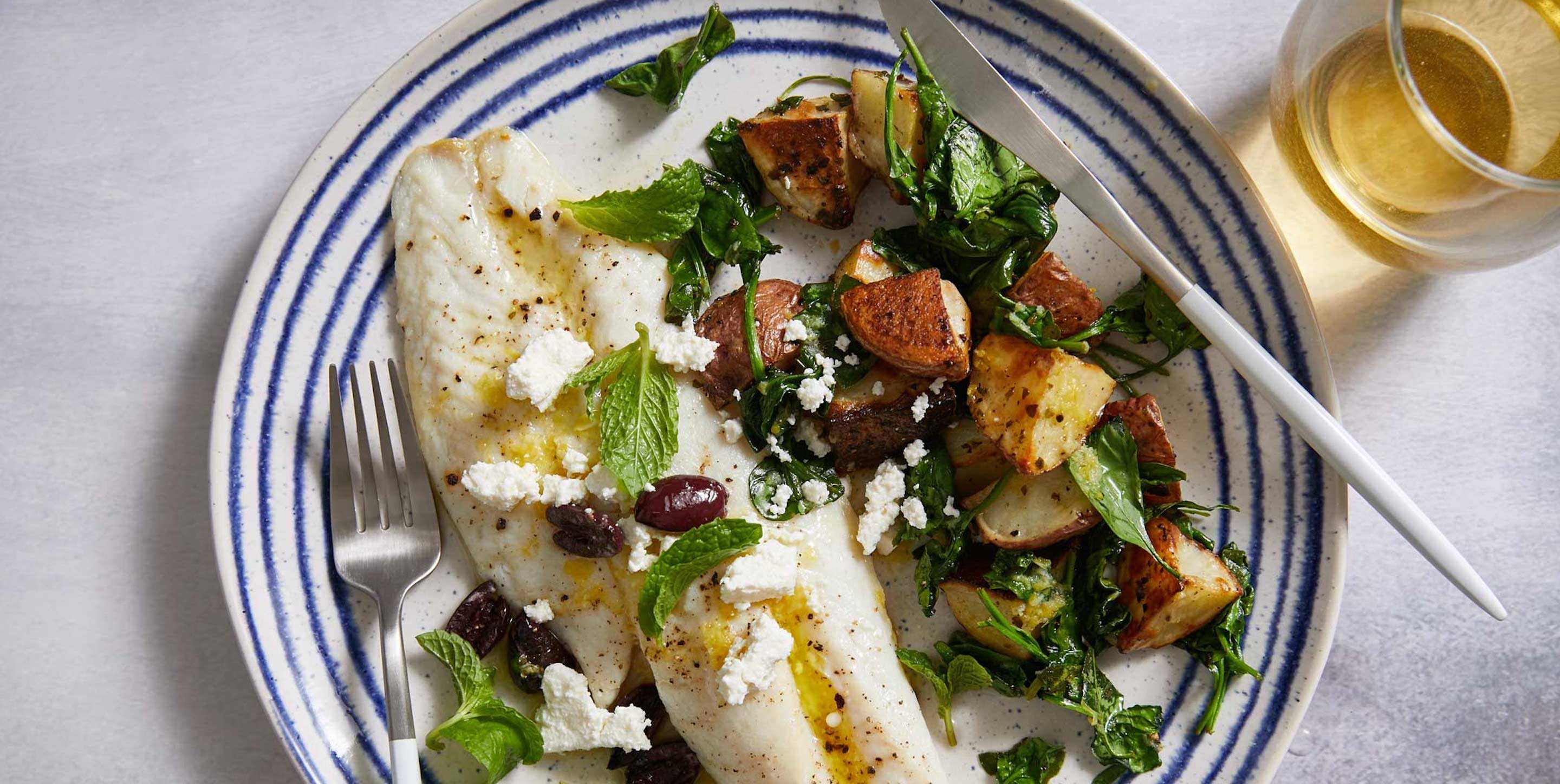 Rockfish with Potatoes and Mint 