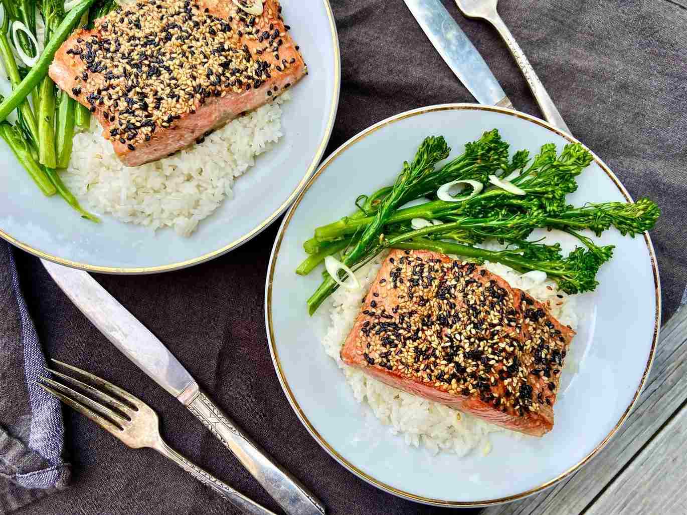 Now You're Cookin' – Sesame-Crusted Salmon – 50/50 Content Block
