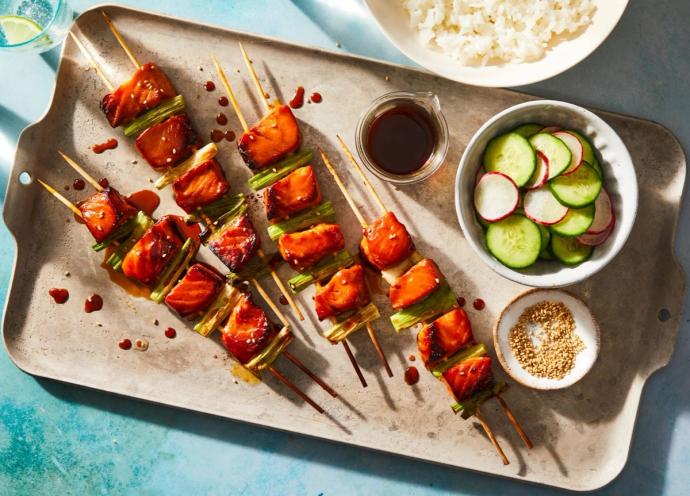 Salmon Yakitori