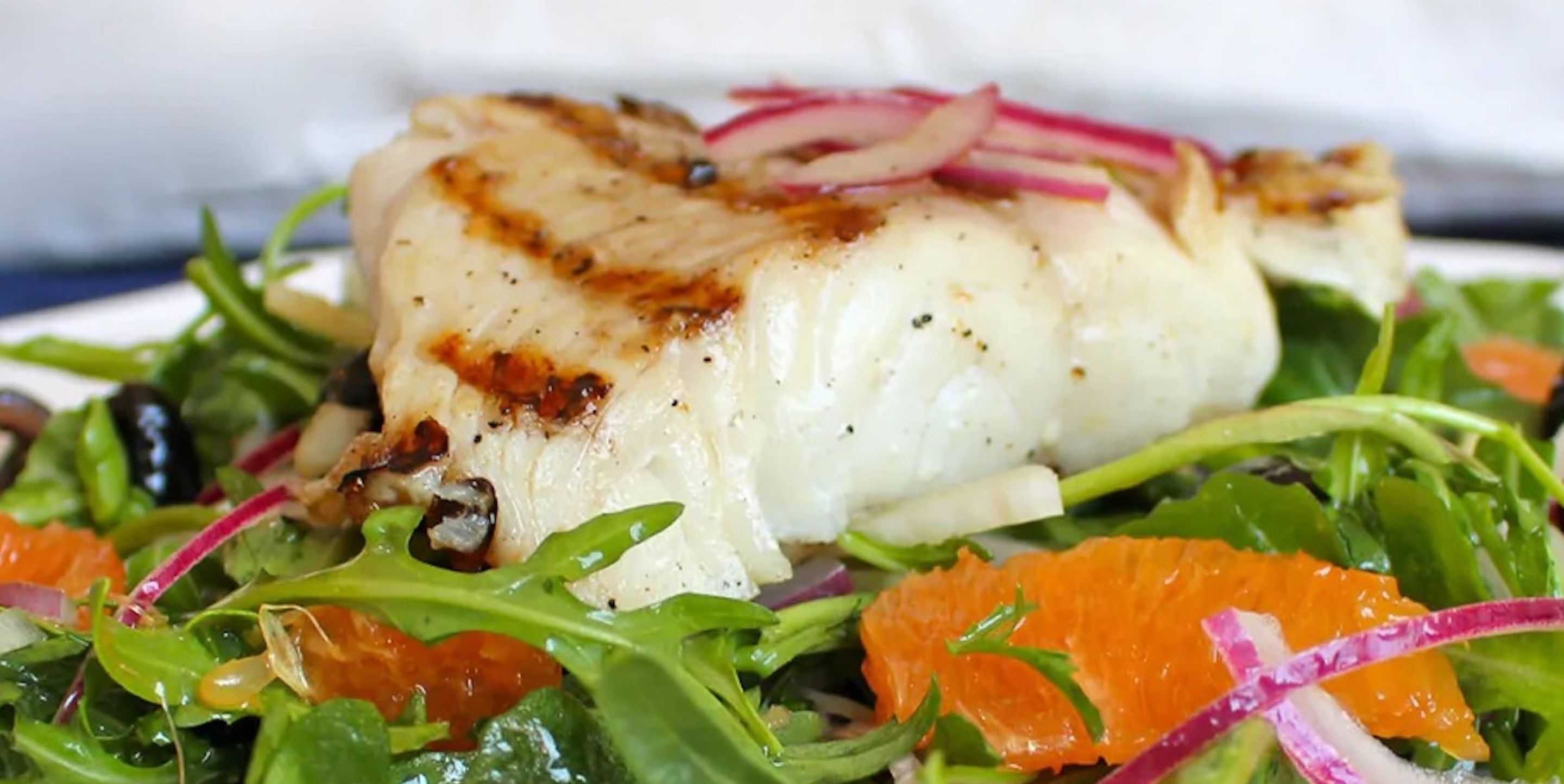 Grilled Sablefish with a Sicilian Salad