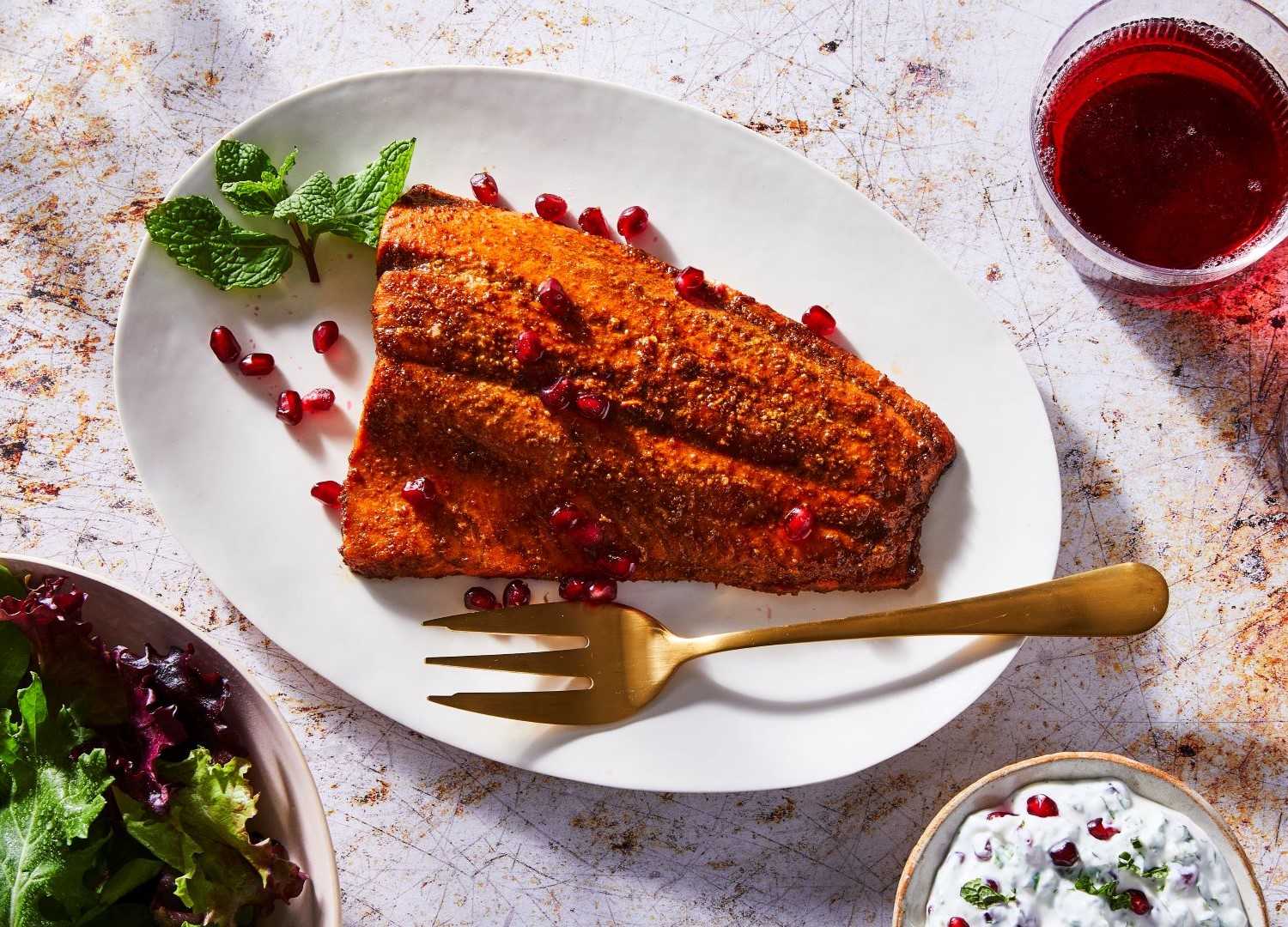 Harissa Spice-Rubbed Salmon recipe by Grace Parisi
