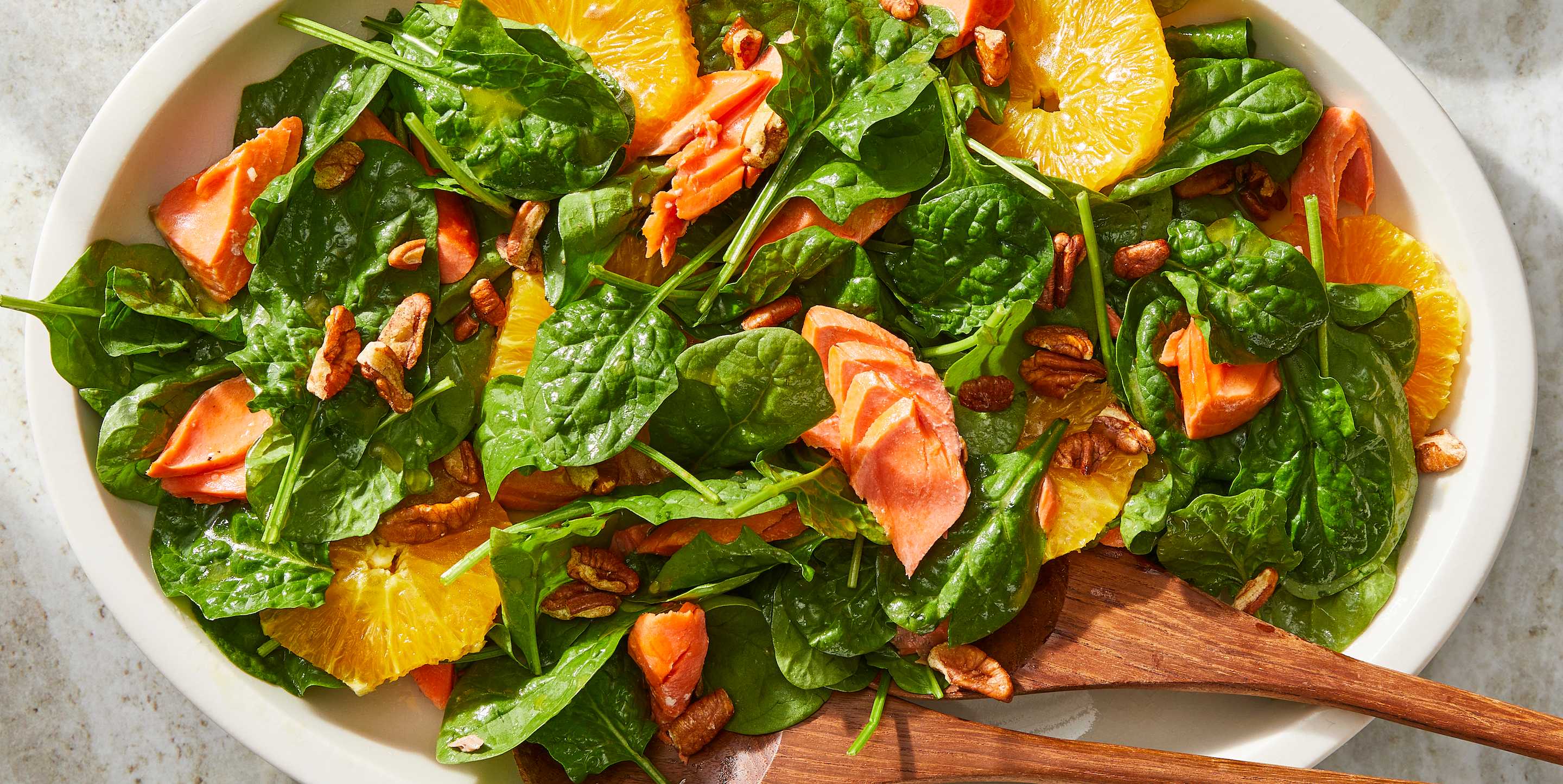 Honey-Glazed Salmon Spinach Salad