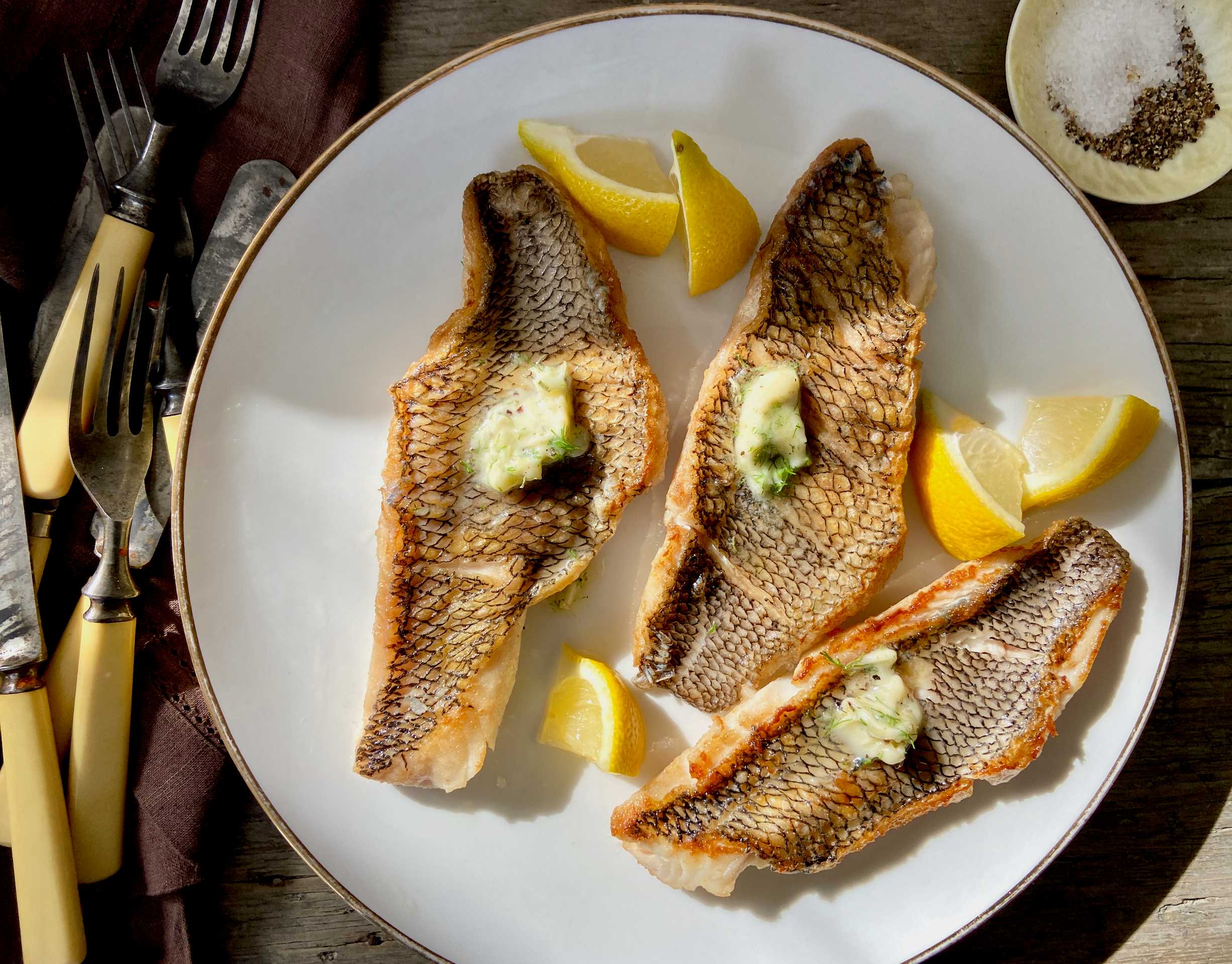 Premium Seafood - Shellfish Free Subscription - Sea Bass with Garlic-Herb Butter