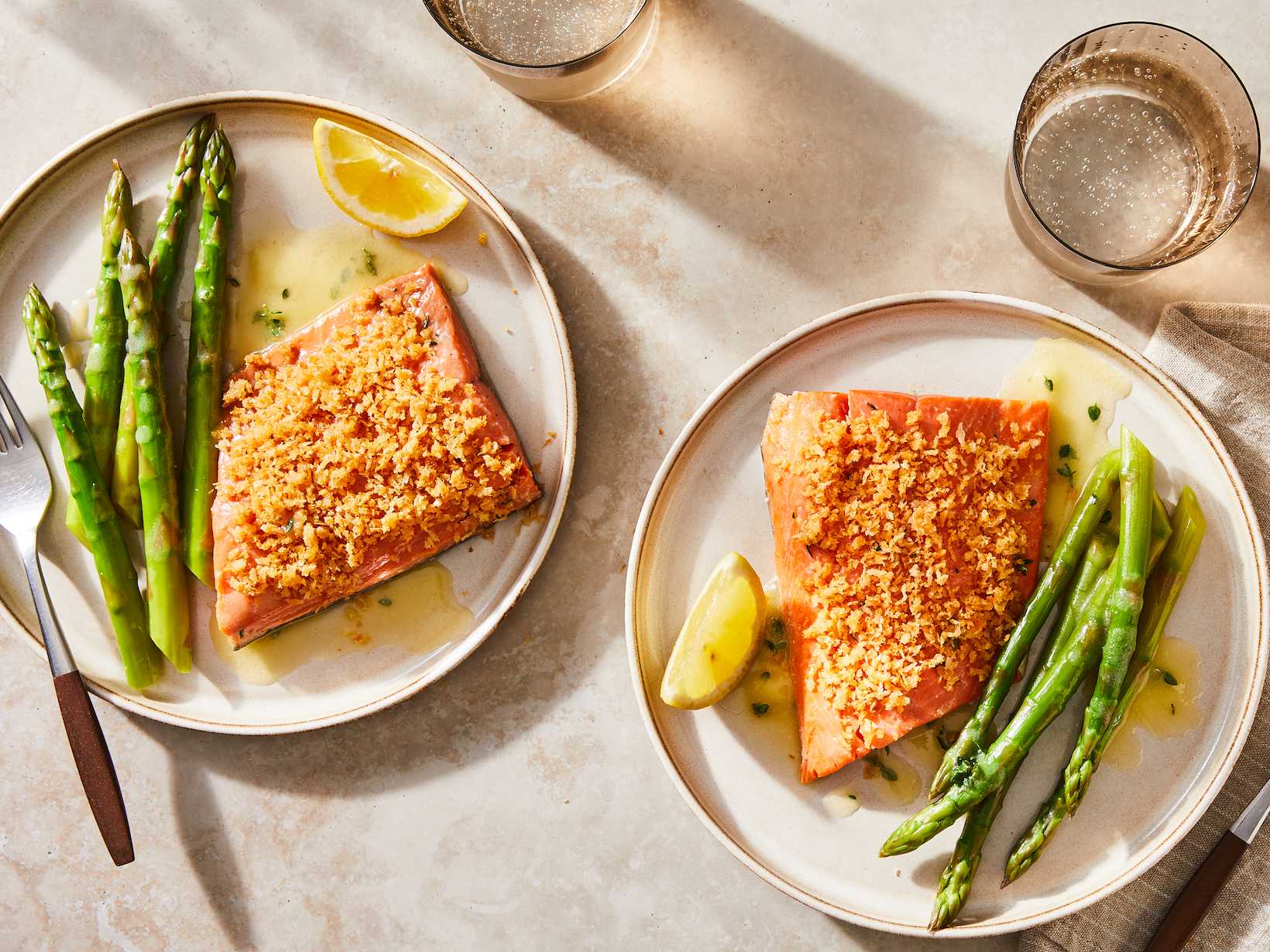Seafood Subscription - Sous Vide Salmon with Garlic-Herb Butter and Crispy Crumbs