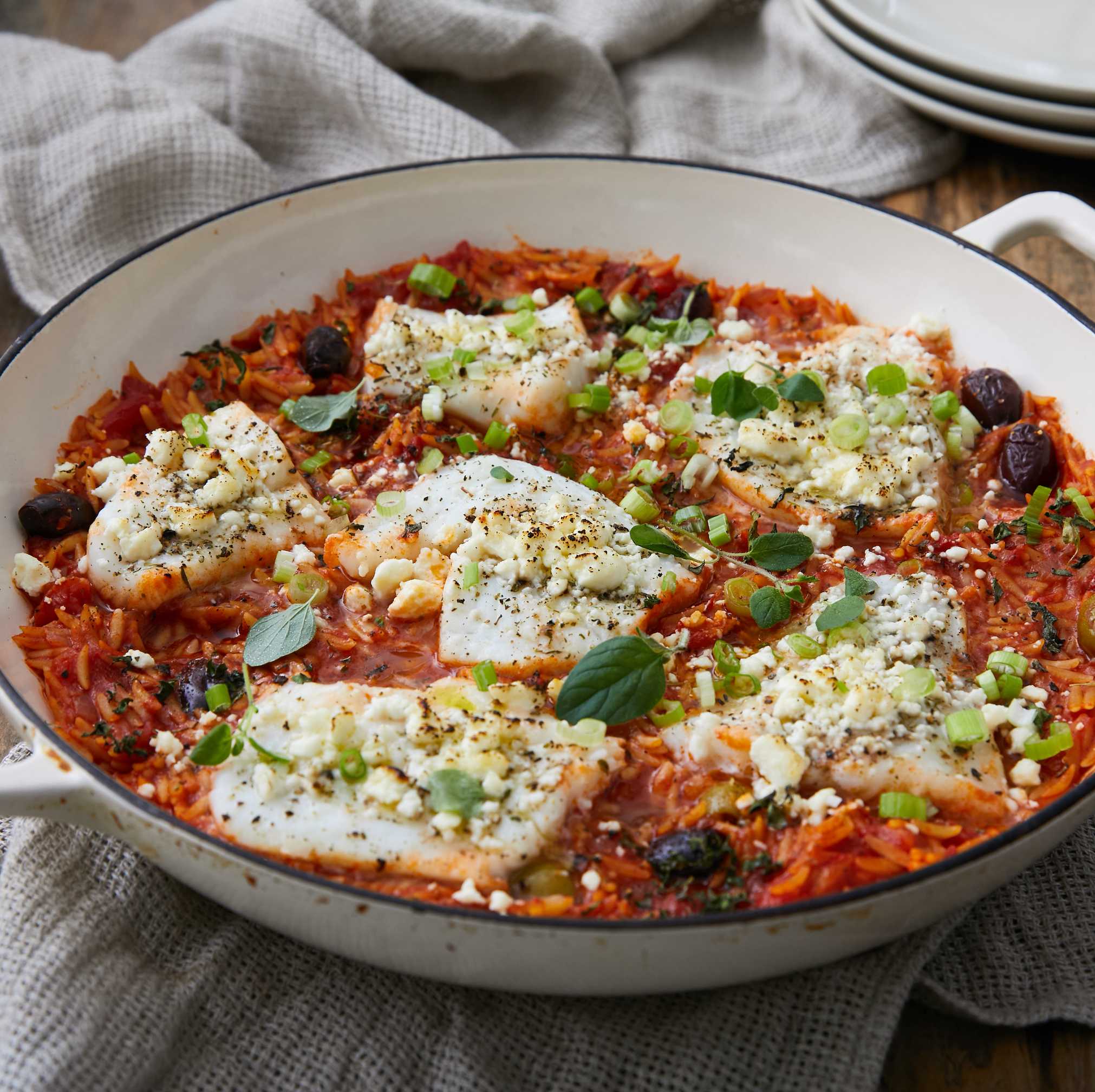 One-Pan Greek Cod