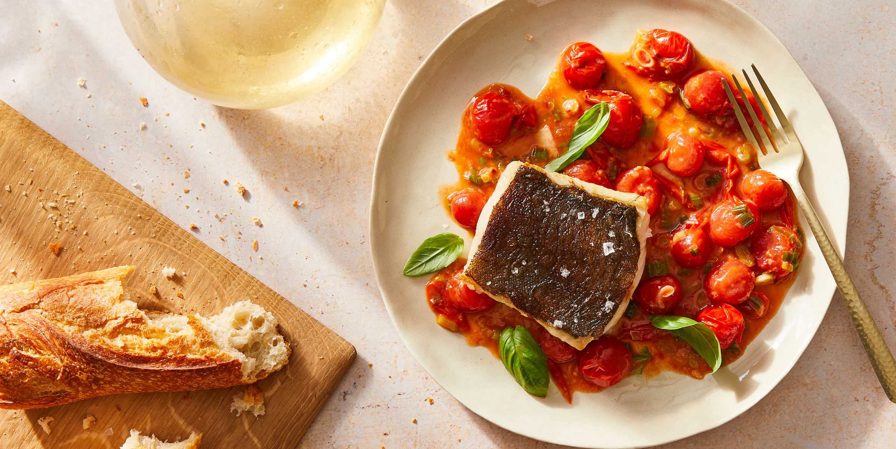 Sablefish with Cherry Tomato Pan Sauce
