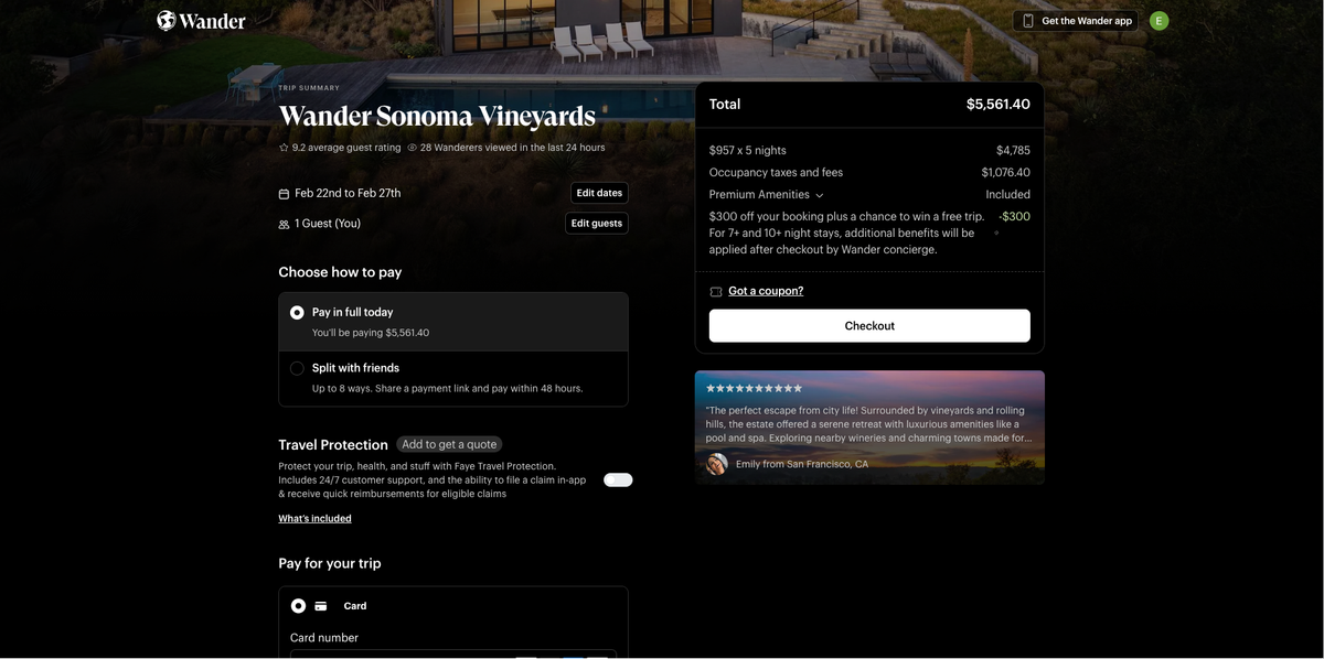 Checkout experience improvements