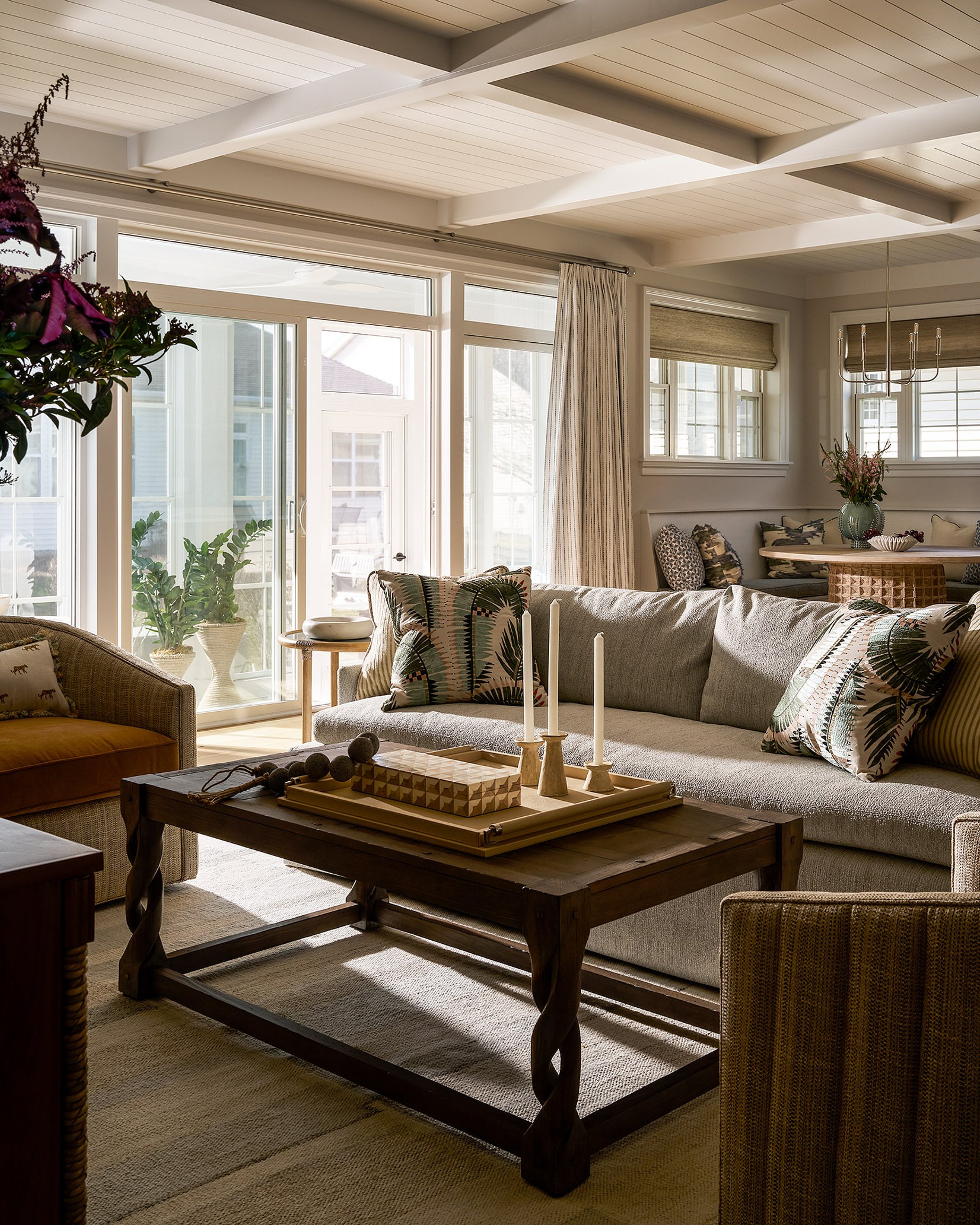 Dawn Reeves Design Luxury Interior Design Chicago Illinois Melrose Living Room Sectional Dark Coffee Table
