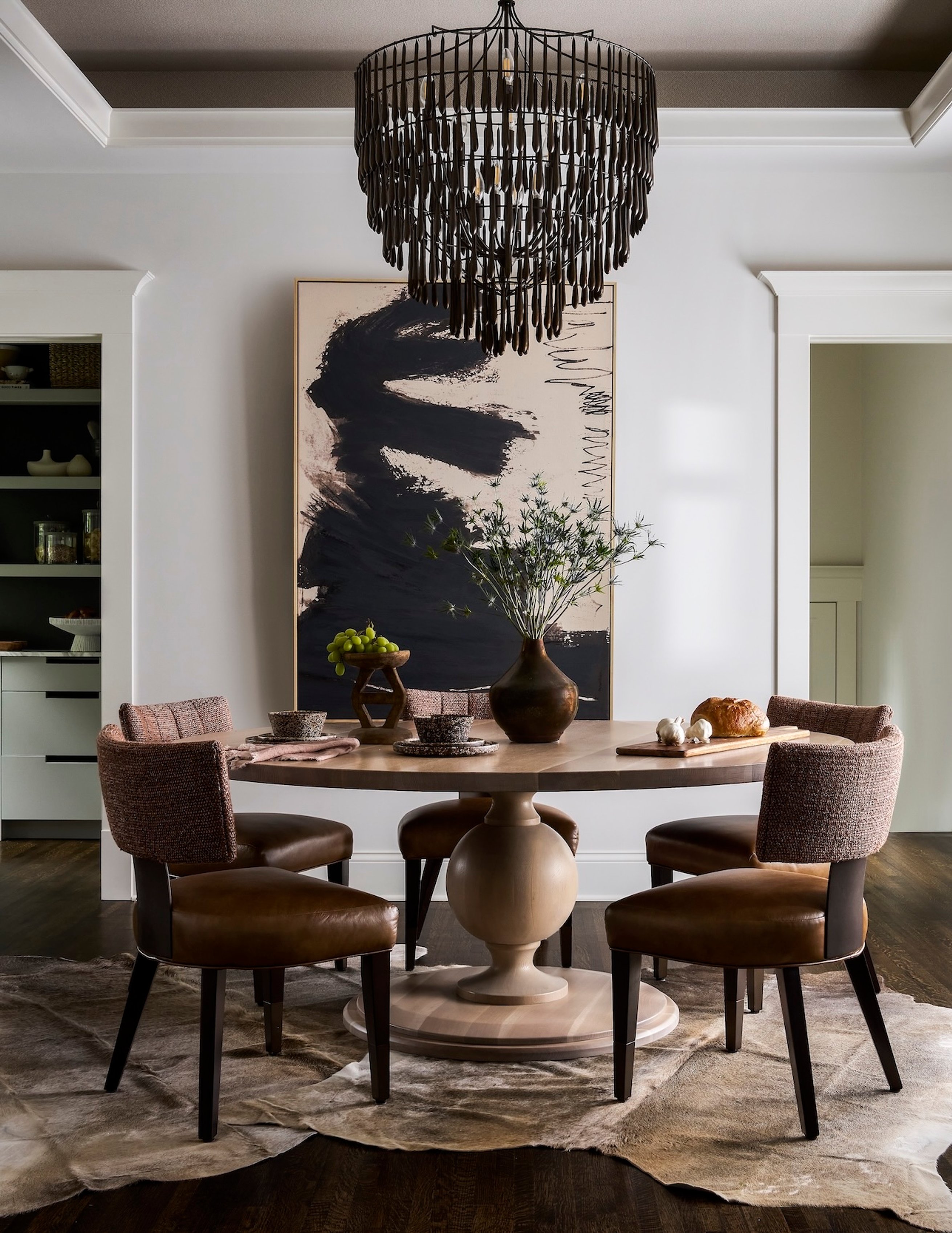 Dawn Reeves Design Luxury Interior Design Chicago Illinois Lincoln Dining Room Crystal Beaded Chandelier