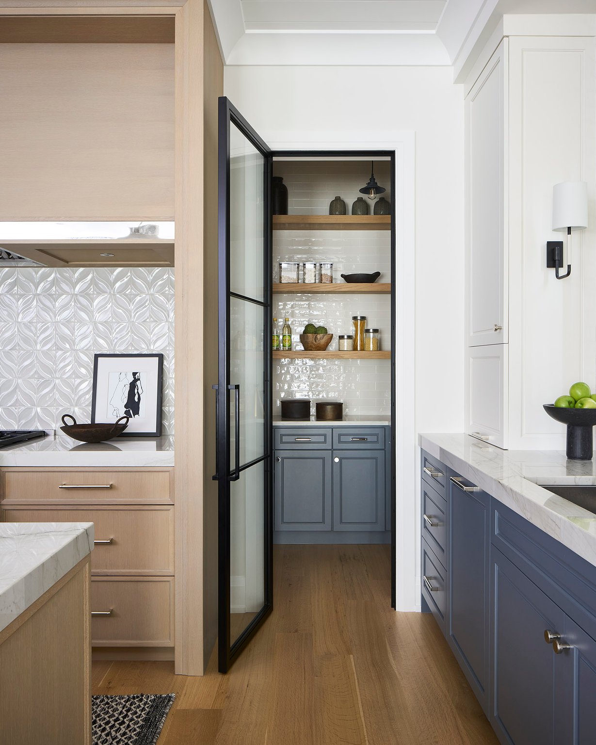 Dawn Reeves Design Luxury Interior Design Chicago Illinois Fairview Kitchen Pantry Glass Door