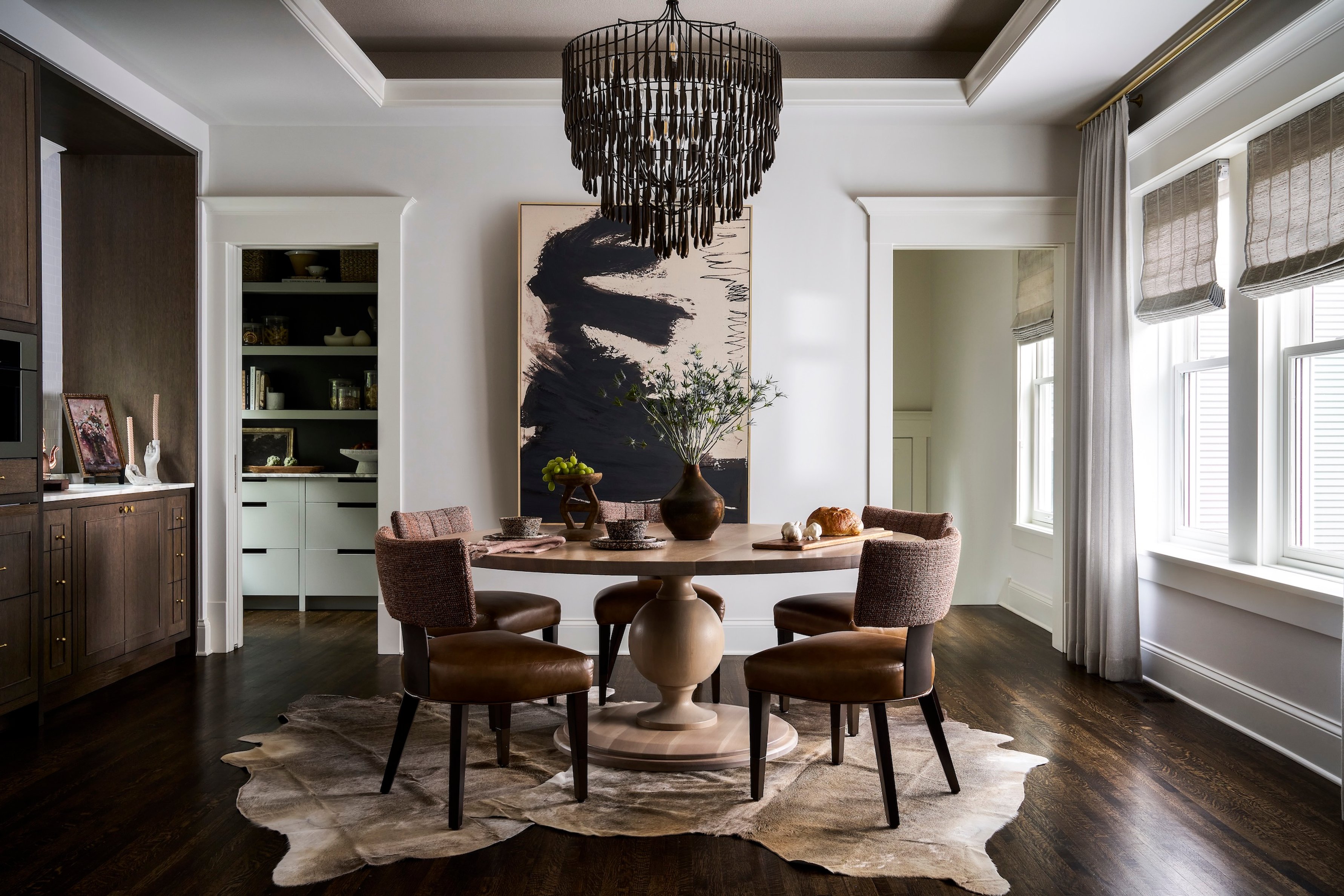 Dawn Reeves Design Luxury Interior Design Chicago Illinois Lincoln Dining Room Crystal Bead Chandelier
