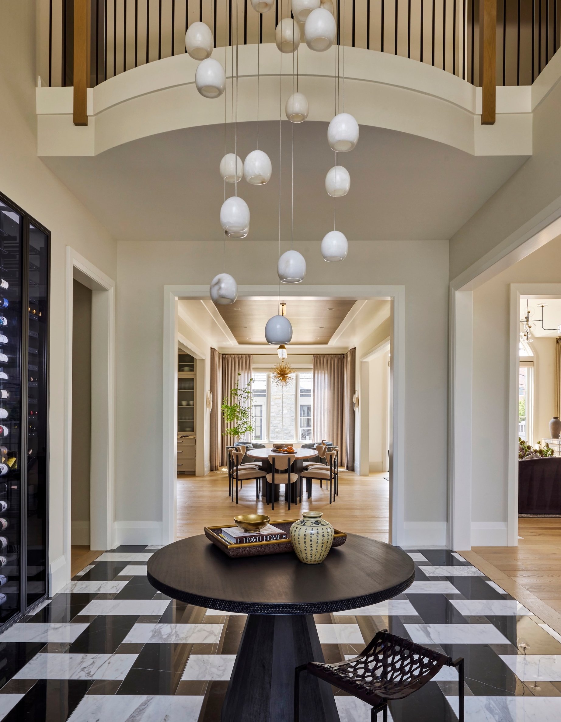 Dawn Reeves Design Luxury Interior Design Chicago Illinois Kenilworth II Foyer View To Dining Room