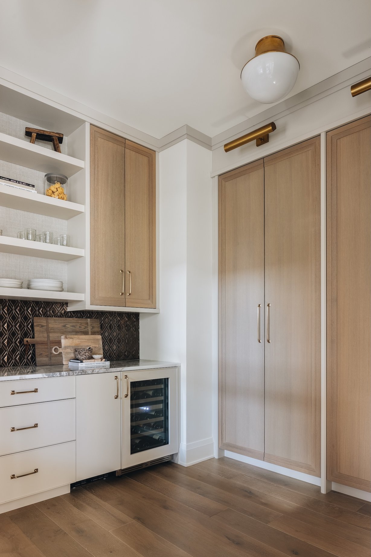 Dawn Reeves Design Luxury Interior Design Chicago Illinois Hinsdale Butlers Pantry Wine Fridge