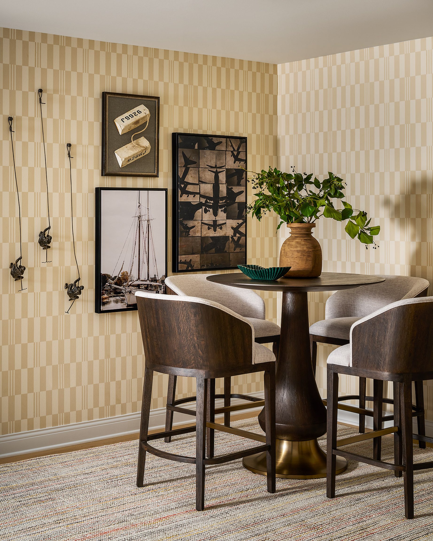 Dawn Reeves Design Luxury Interior Design Chicago Illinois Melrose Game Nook Sailboat Art