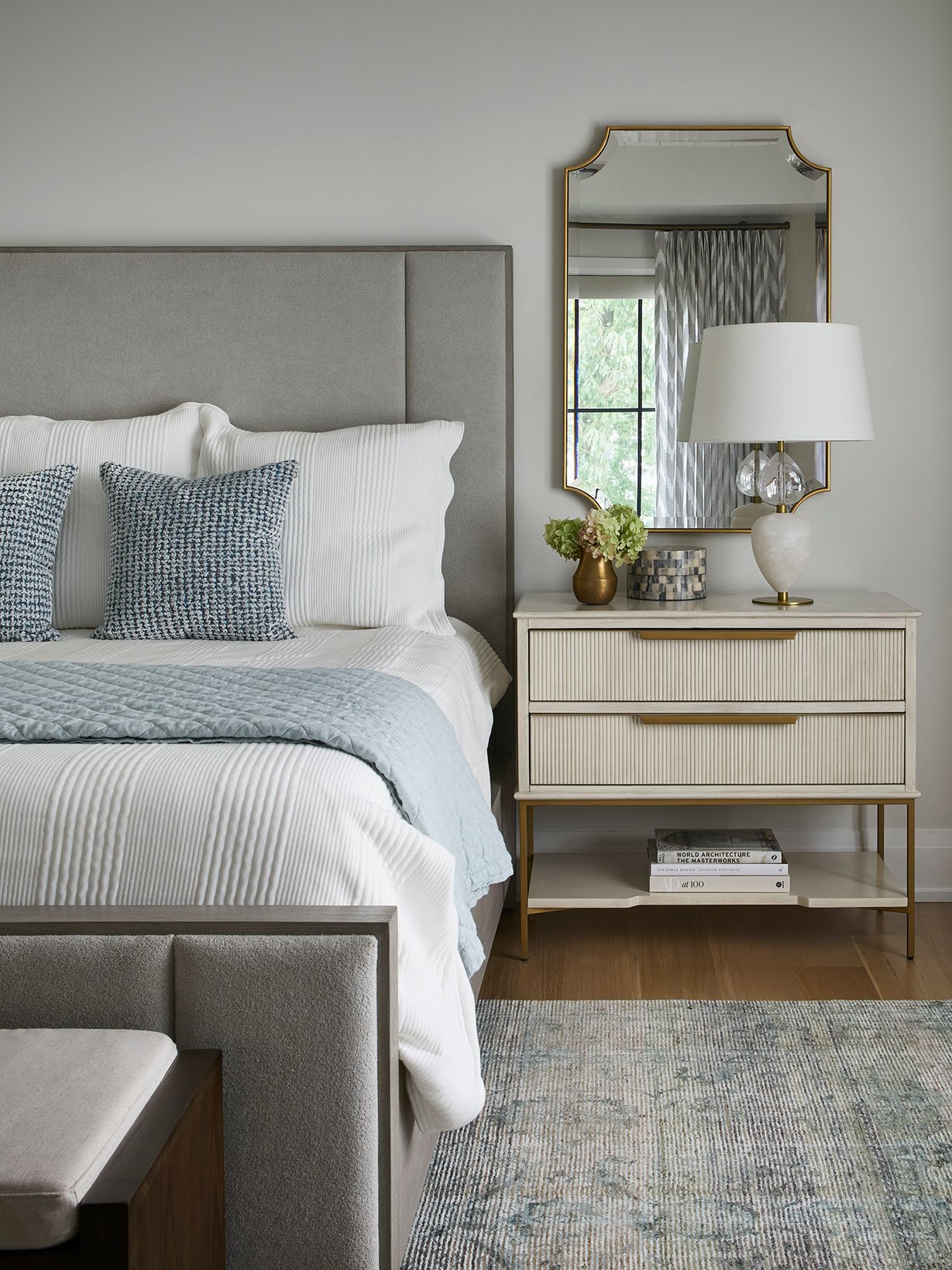 Dawn Reeves Design Luxury Interior Design Chicago Illinois Fairview Bedroom Nightstand Detail