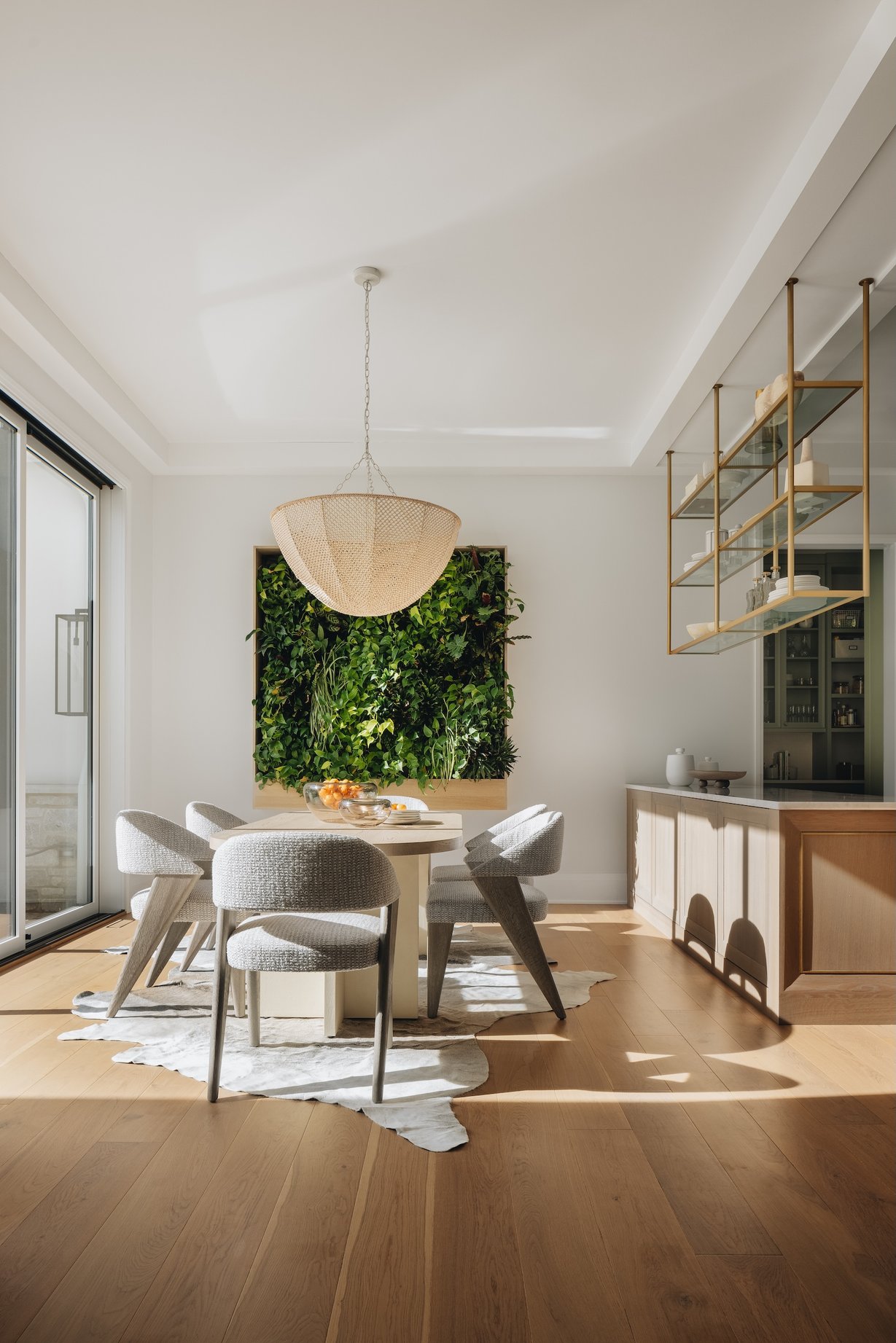 Dawn Reeves Design Luxury Interior Design Chicago Illinois Wilson Breakfast Nook Green Wall Garden