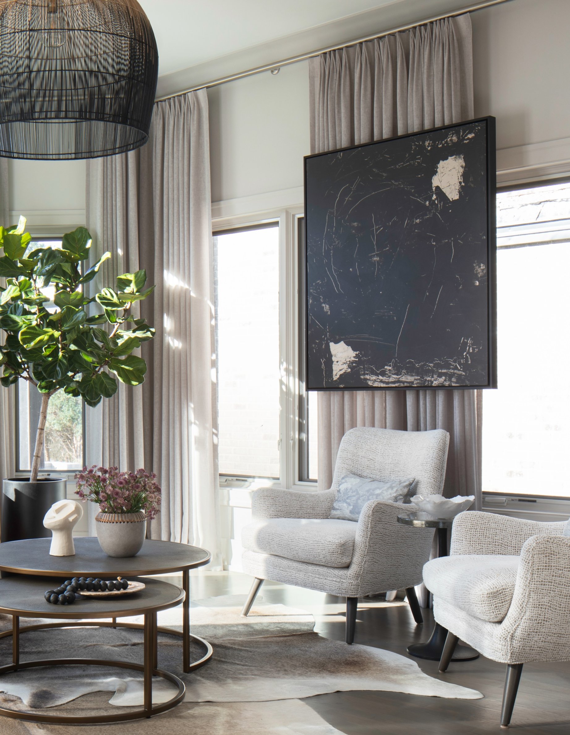 Dawn Reeves Design Luxury Interior Design Chicago Illinois South Living Room Curved Mustard Sofa