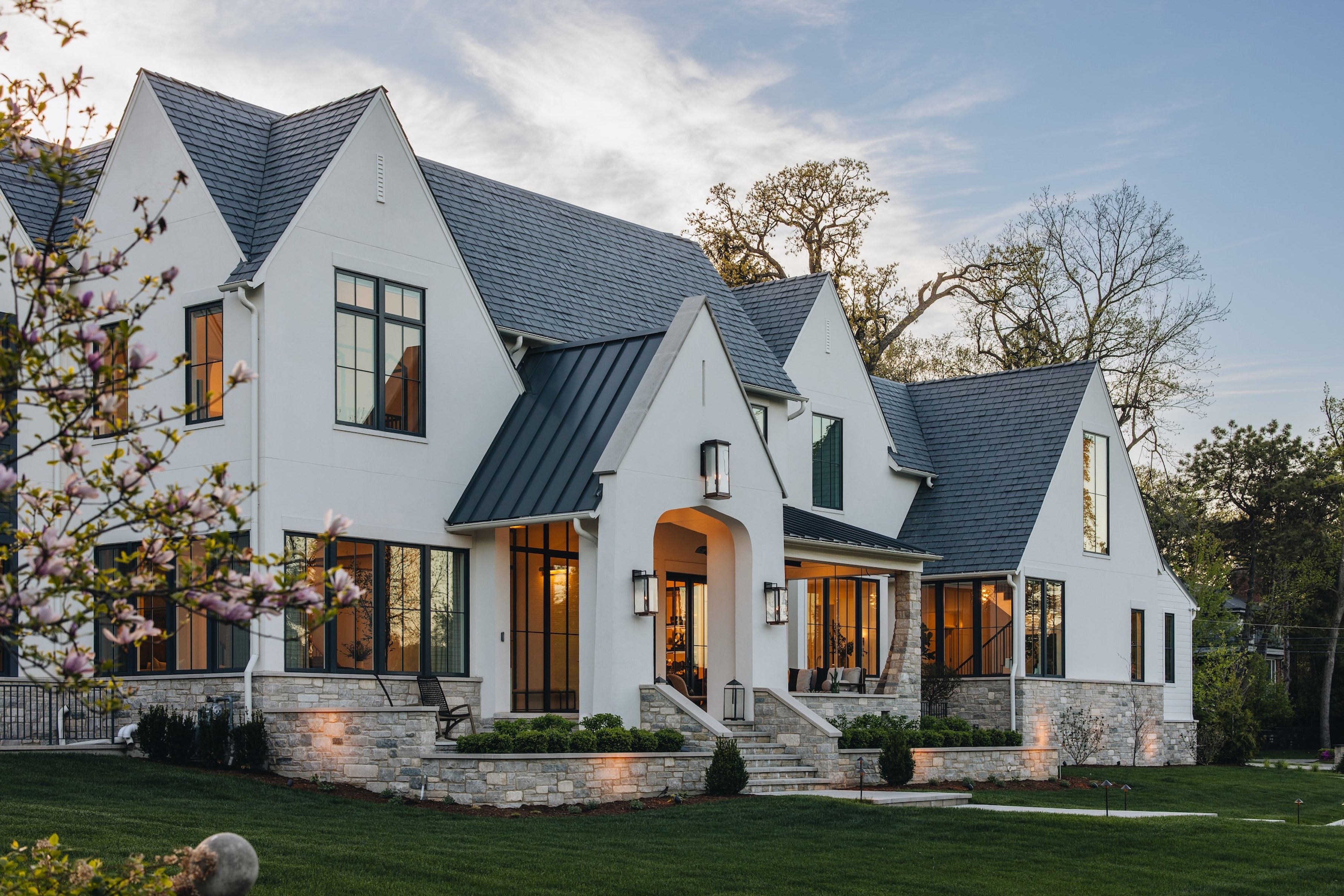 Dawn Reeves Design Luxury Interior Design Chicago Illinois Wilson Front Exterior Magnolia Daytime