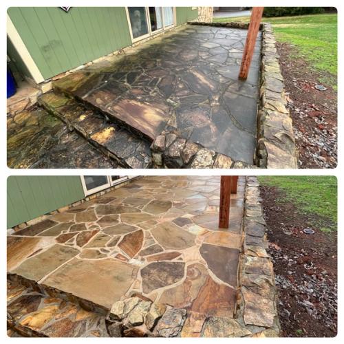 Revitalize your outdoor living spaces with our deck and patio cleaning service. We use
specialized equipment and cleaning solutions to remove dirt, grime, and mold, restoring the
original beauty of your deck or patio.