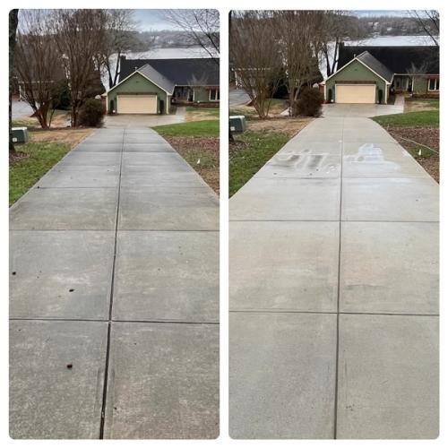 Enhance your property's curb appeal with our driveway washing service. We employ high-pressure washing techniques to eliminate oil stains, dirt, tire marks, and other contaminants from your driveway surface.