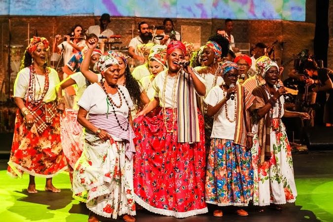 Ganhadeiras de Itapuã no show de gravação do DVD. Foto: Leto Carvalho