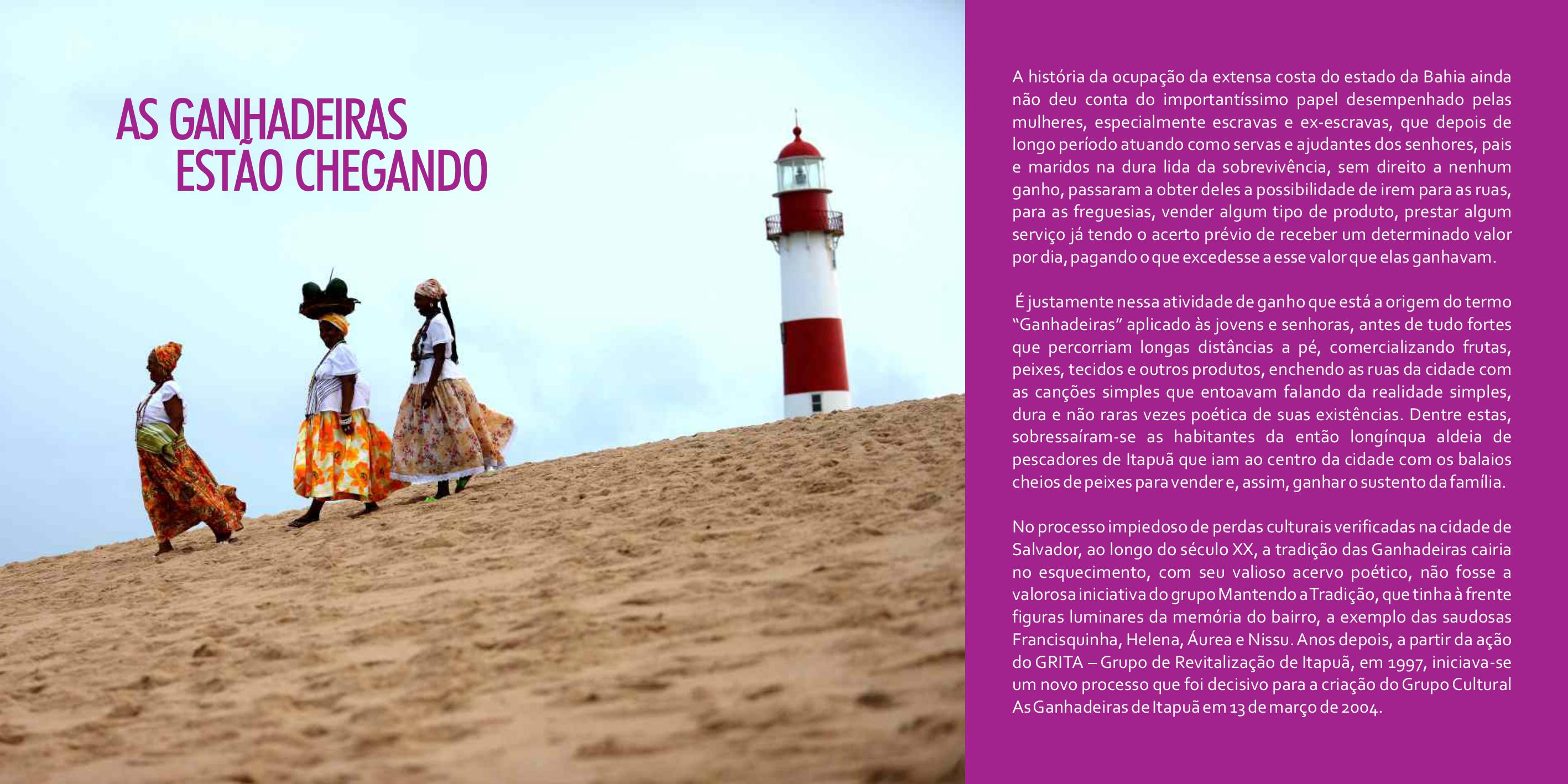 Destaques do encarte do CD "Ganhadeiras de Itapuã" (Coaxo de Sapo, 2014)