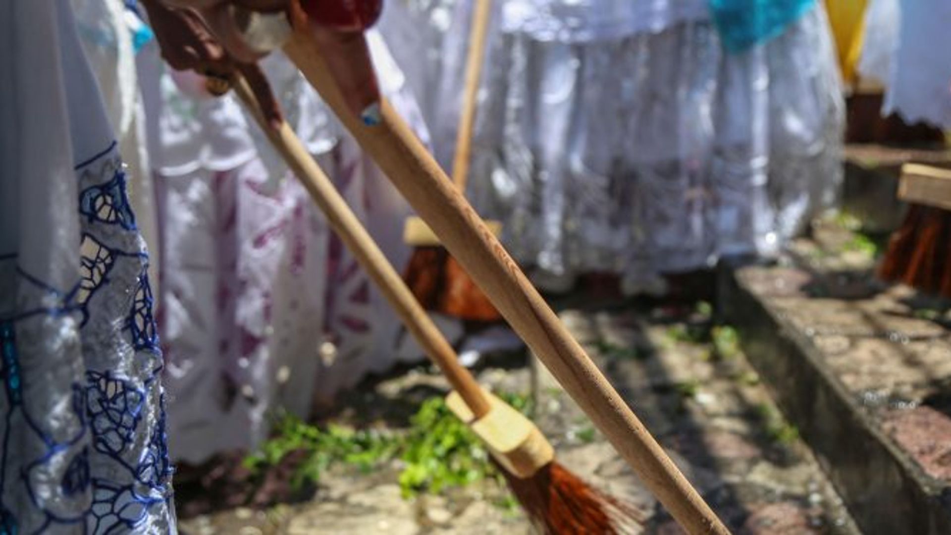 Lavagem das escadarias na Lavagem de Itapuã. Foto: Bruno Concha
