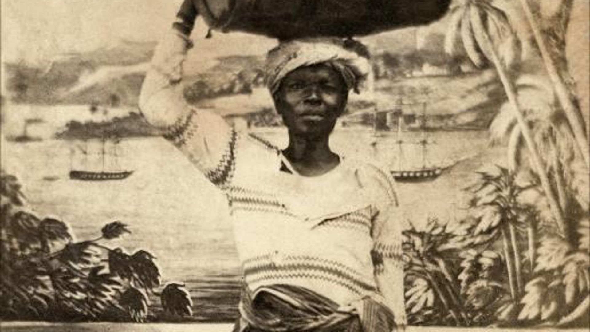 Negra posando em estúdio (João Goston, 1870)