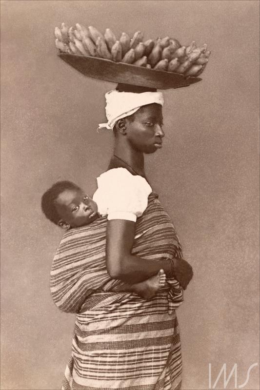 Negra com criança na Bahia (Alberto Henschel, 1869)