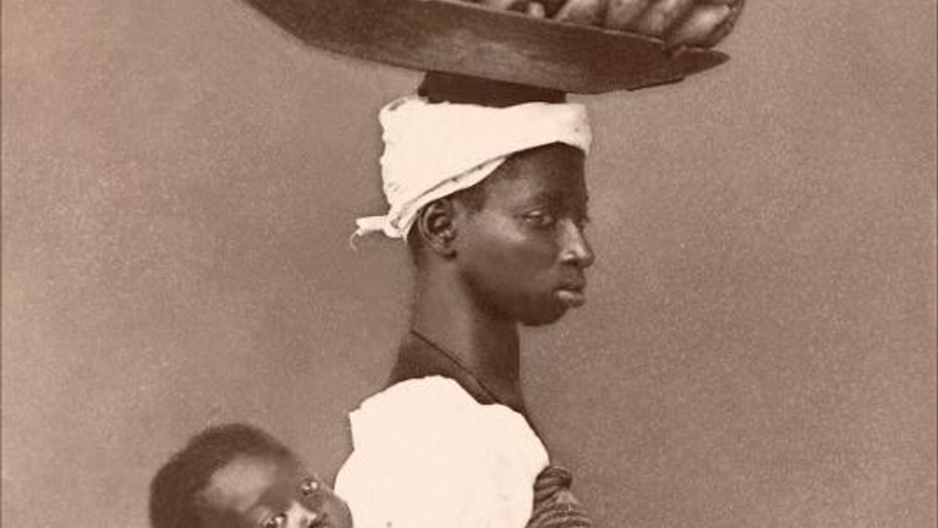 Negra com criança na Bahia (Alberto Henschel, 1869)