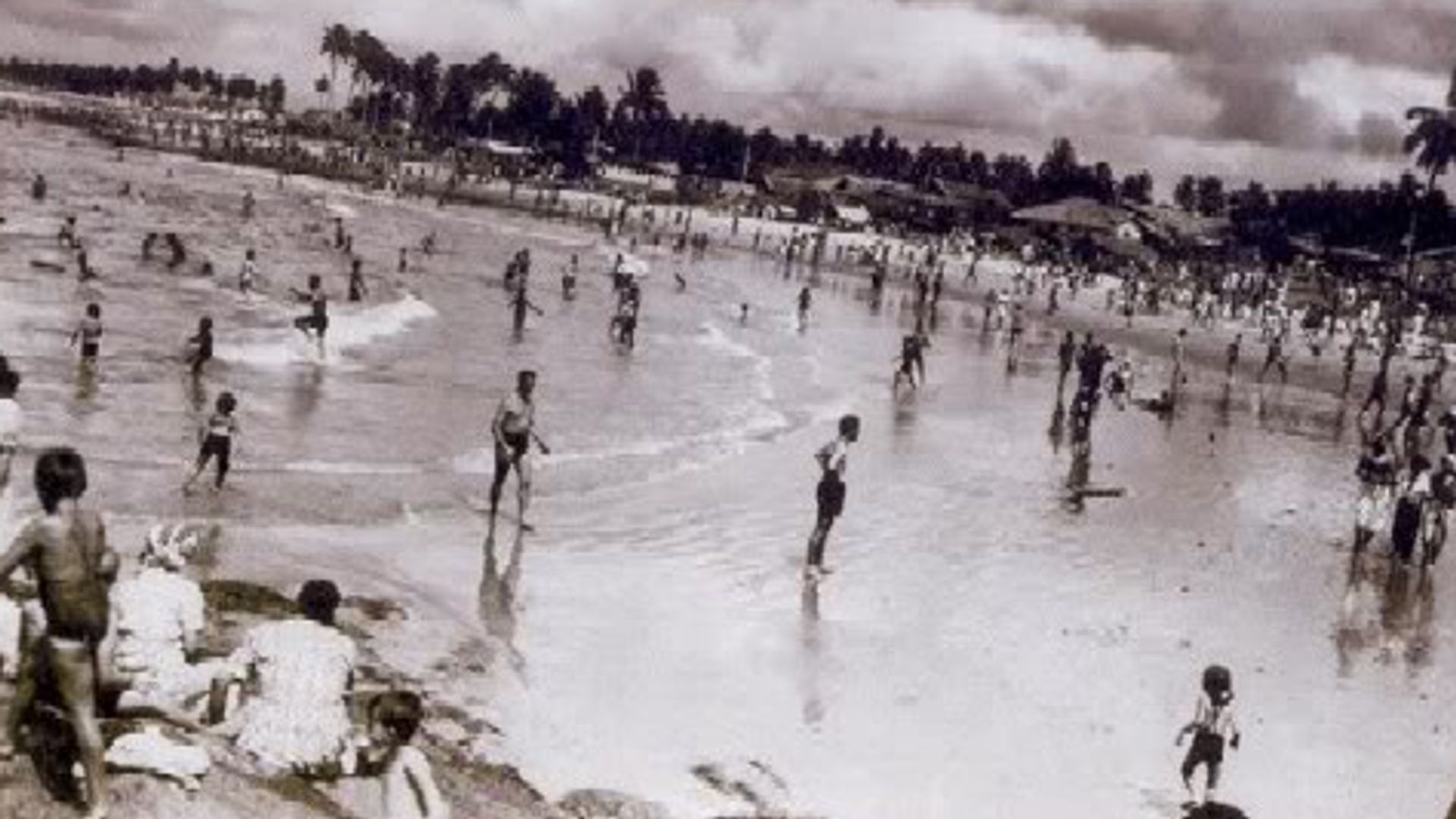 Praia de Itapuã, década de 1950